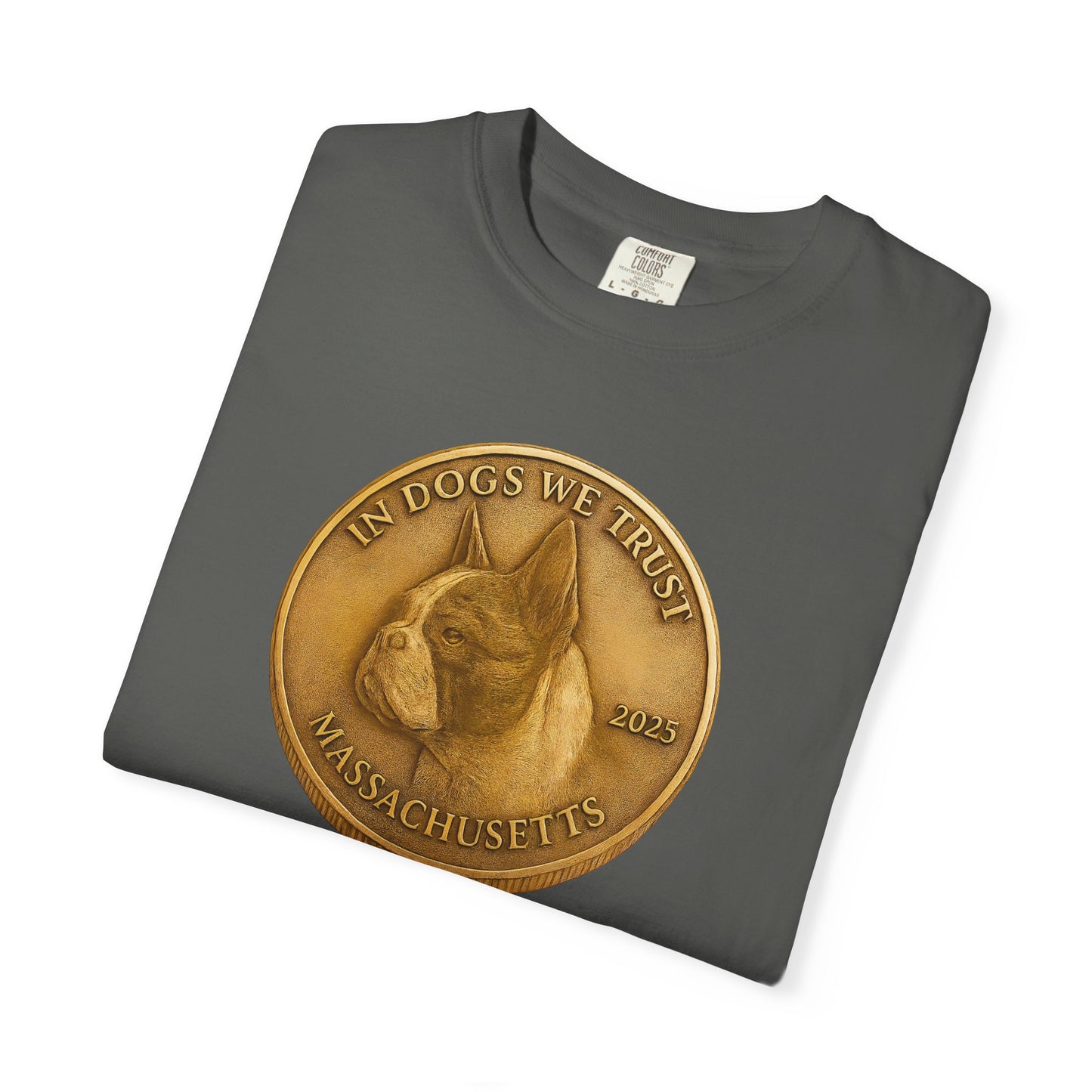Massachusetts State Coin T-Shirt Collection - Proud Dog Breed Illustrations