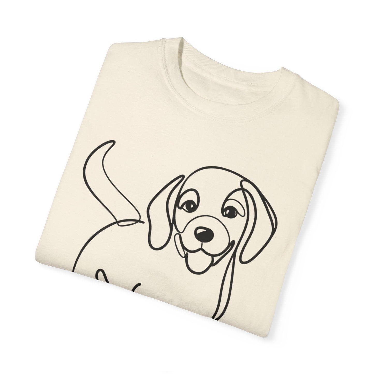 I๐ถ Nose First โ Minimalist Beagle Line Art Tee - Perfect for Dog Lovers