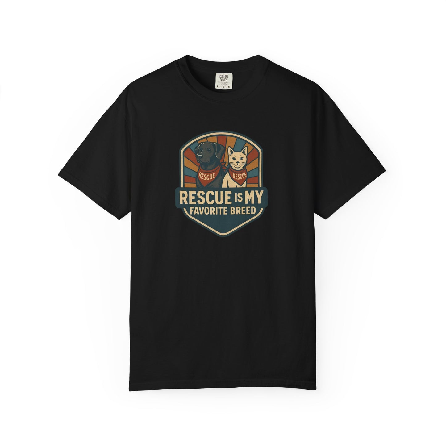 Rescue is My Favorite Breed T-Shirt, Unisex Animal Lover Tee, Pet Adoption Gift, Casual Wear, Dog Lover Shirt, Gift for Him/Her