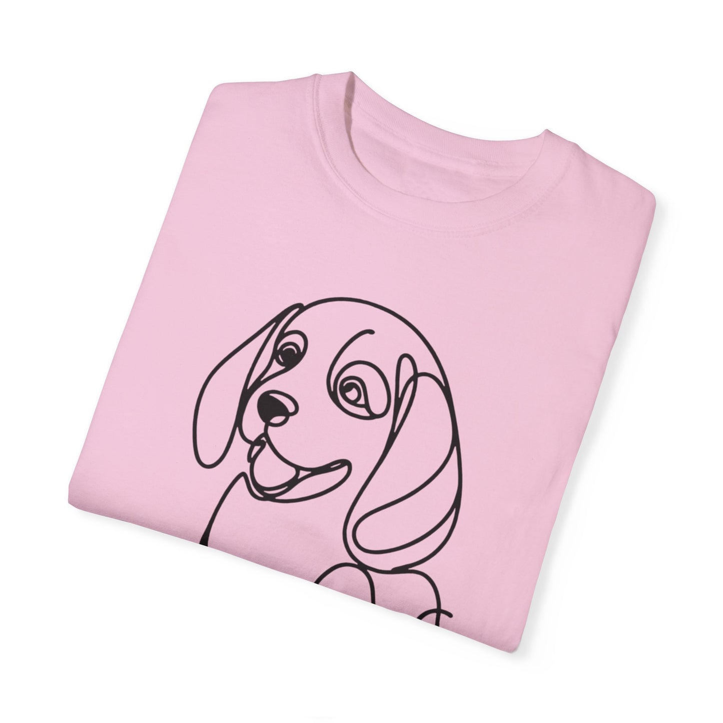 I๐ถ Nose First โ Minimalist Beagle Line Art Tee - Cute Dog Line Art Unisex T-Shirt