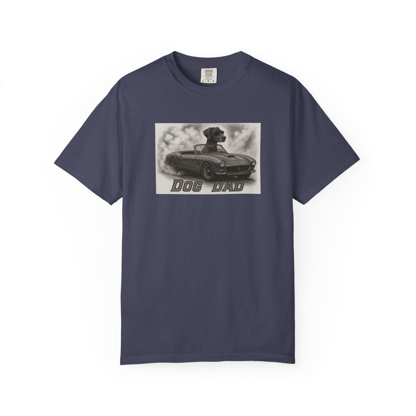 Dog Dad - German Shorthaired Pointer - Cool Dogs in Cool Cars T-Shirt Collection | Funny Dog Lover Apparel for Men