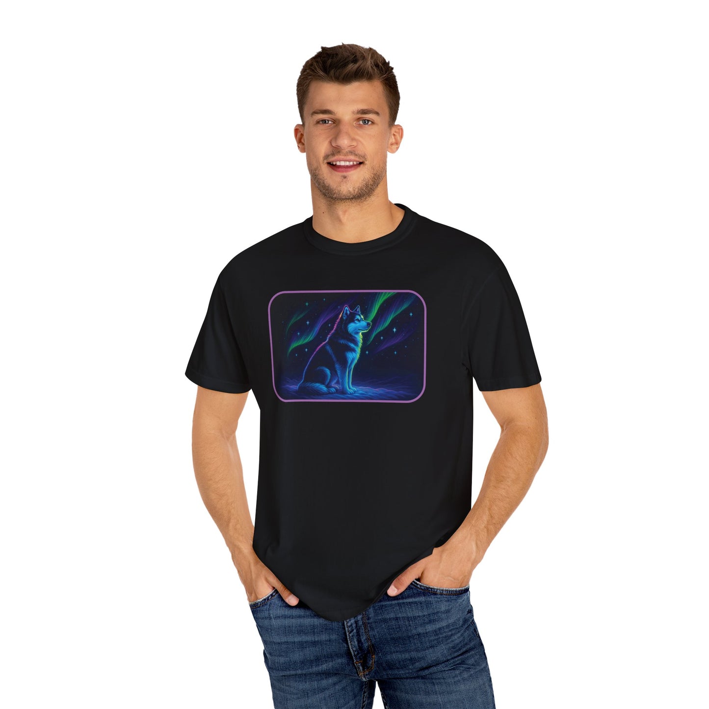 Alaskan Malamute Northern Lights T-shirt