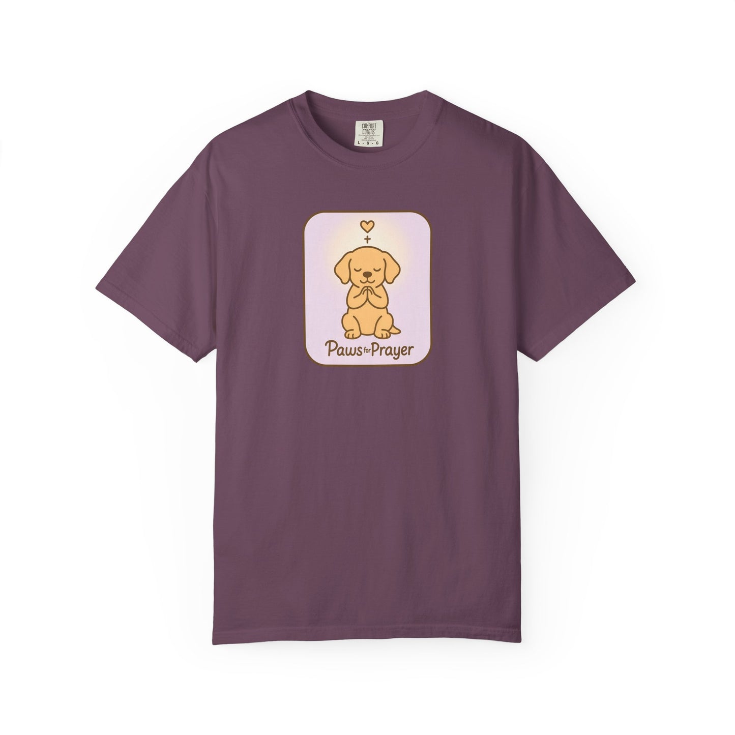 Prayerful Paws Unisex T-Shirt, Dog Lover Gift, Cute Pet Tee, Animal Prayer Shirt, Casual Animal Tees, Gift for Dog Owners