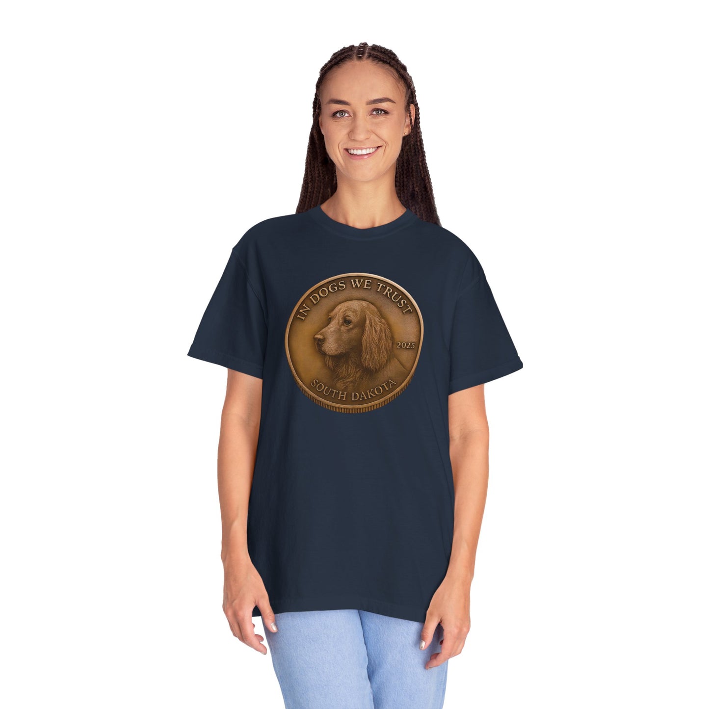South Dakota State Coin T-Shirt Collection - Proud Dog Breed Illustrations