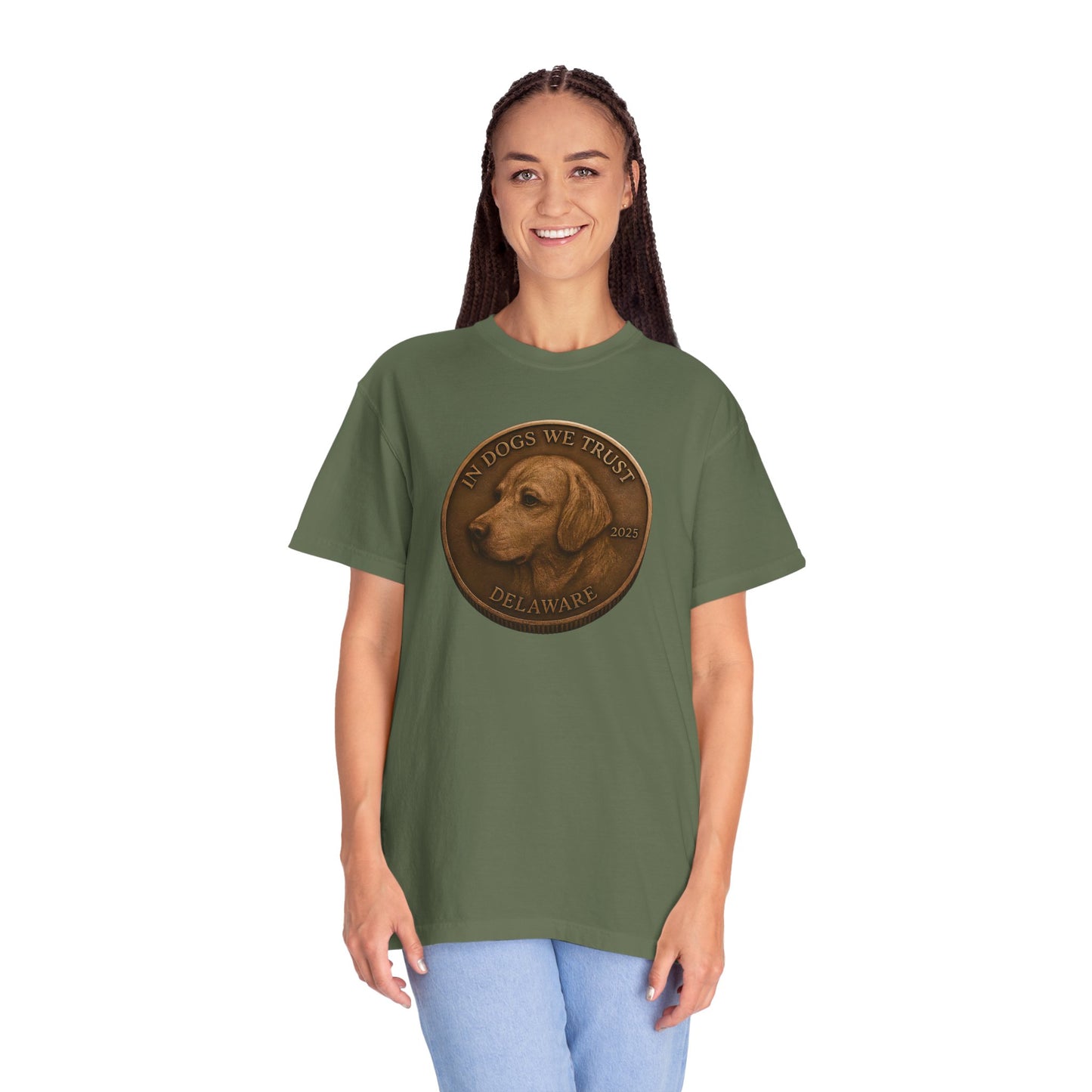 Delaware State Coin T-Shirt Collection - Proud Dog Breed Illustrations