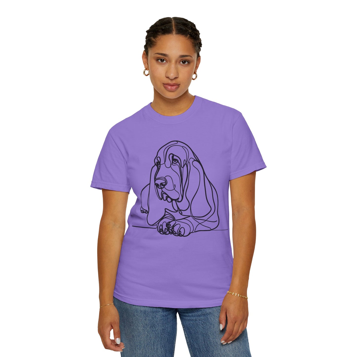 Basset Hound Line Art T-Shirt
