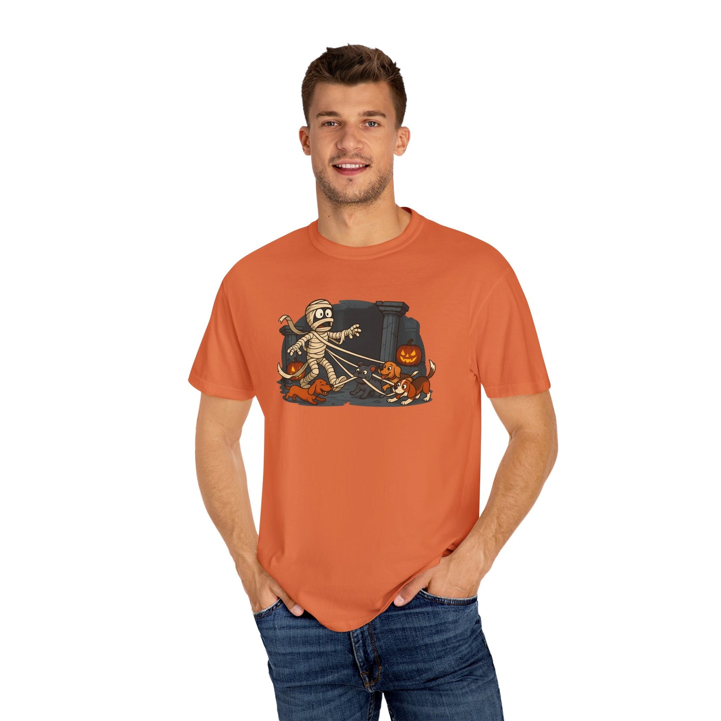 Halloween Graphic T-Shirt, Unisex Mummy Design, Spooky Shirt for Fall, Halloween Costume Tee, Unique Gift for Trick-or-Treaters