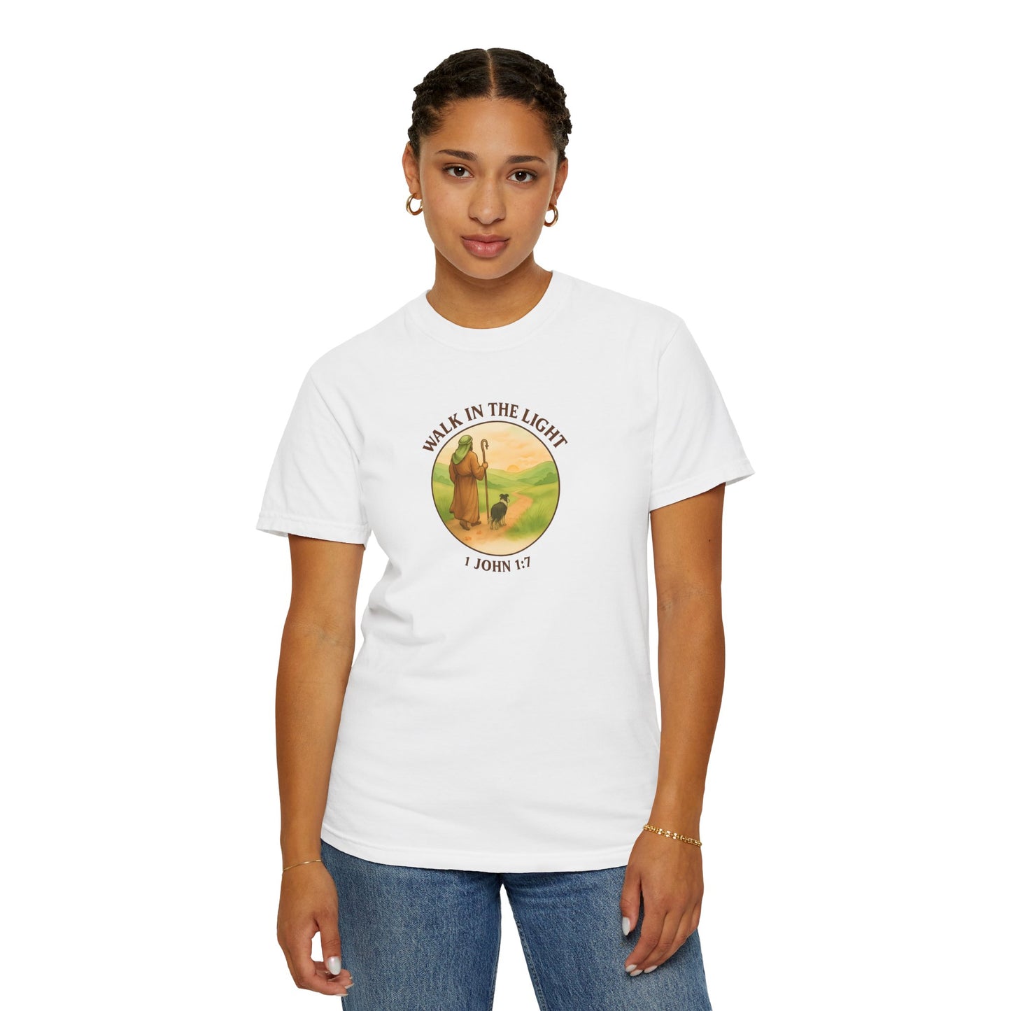Walk in the light T-Shirt, Casual Fashion Tee, Motivational Gift, Unisex Graphic Tee, Perfect for Gifts and Celebrations