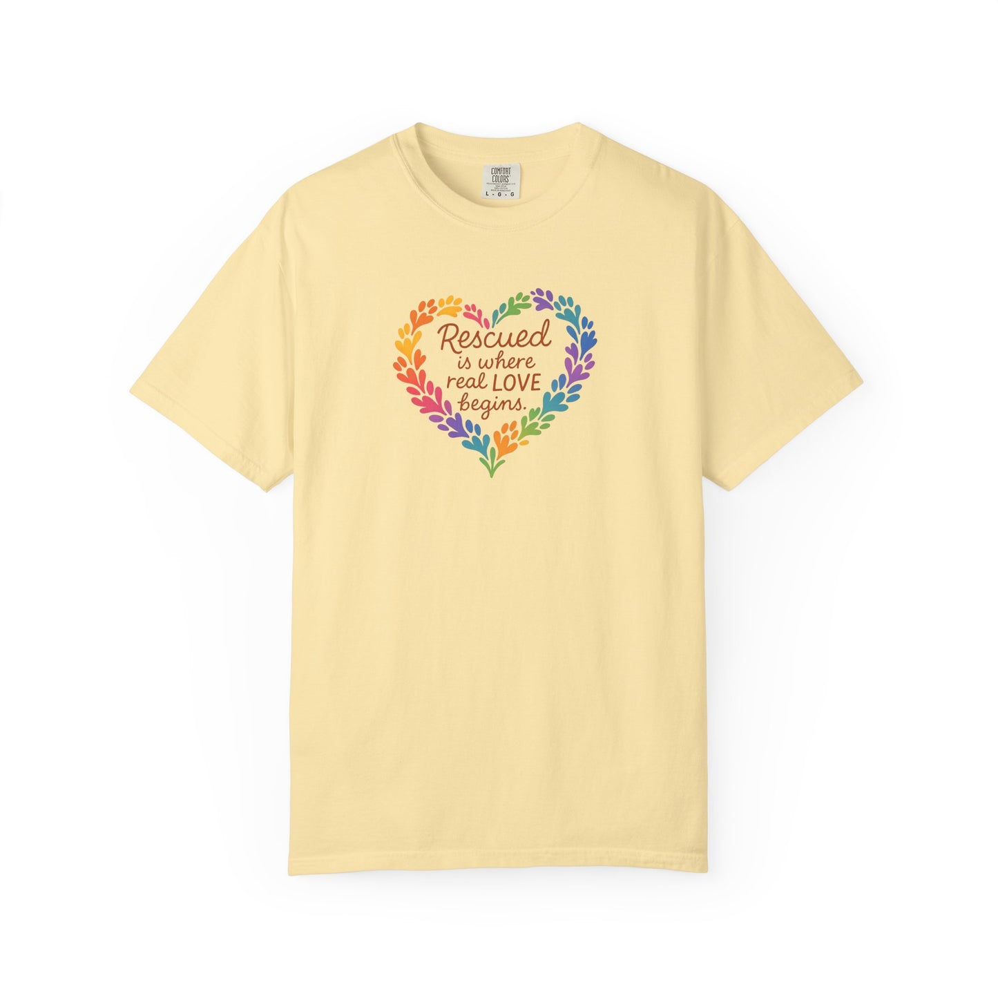 Heartwarming Rescue T-Shirt for Animal Lovers, Gift for Pet Owners, Adoption Day, Love Your Pet, Eco-Friendly Apparel