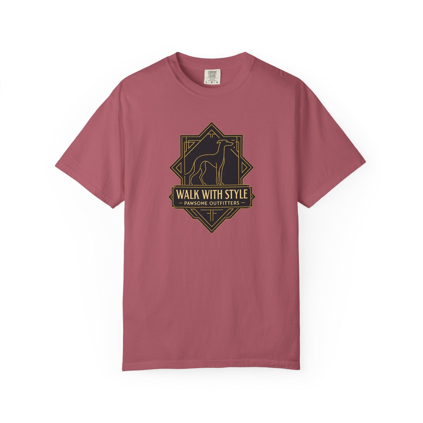 Stylish Unisex Tee - Walk with Style Graphic Shirt, Casual Wear, Gift for Dog Lovers, Relaxed Fit, Everyday Comfort