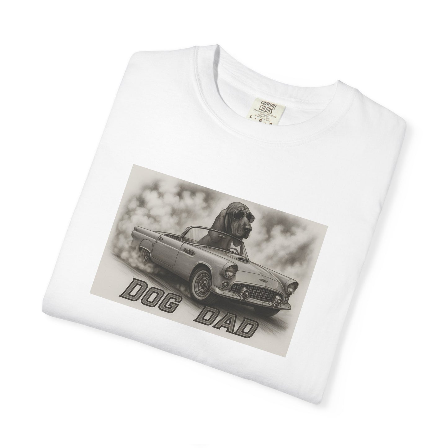 Dog Dad - Bloodhound - Cool Dogs in Cool Cars T-Shirt Collection | Funny Dog Lover Apparel for Men