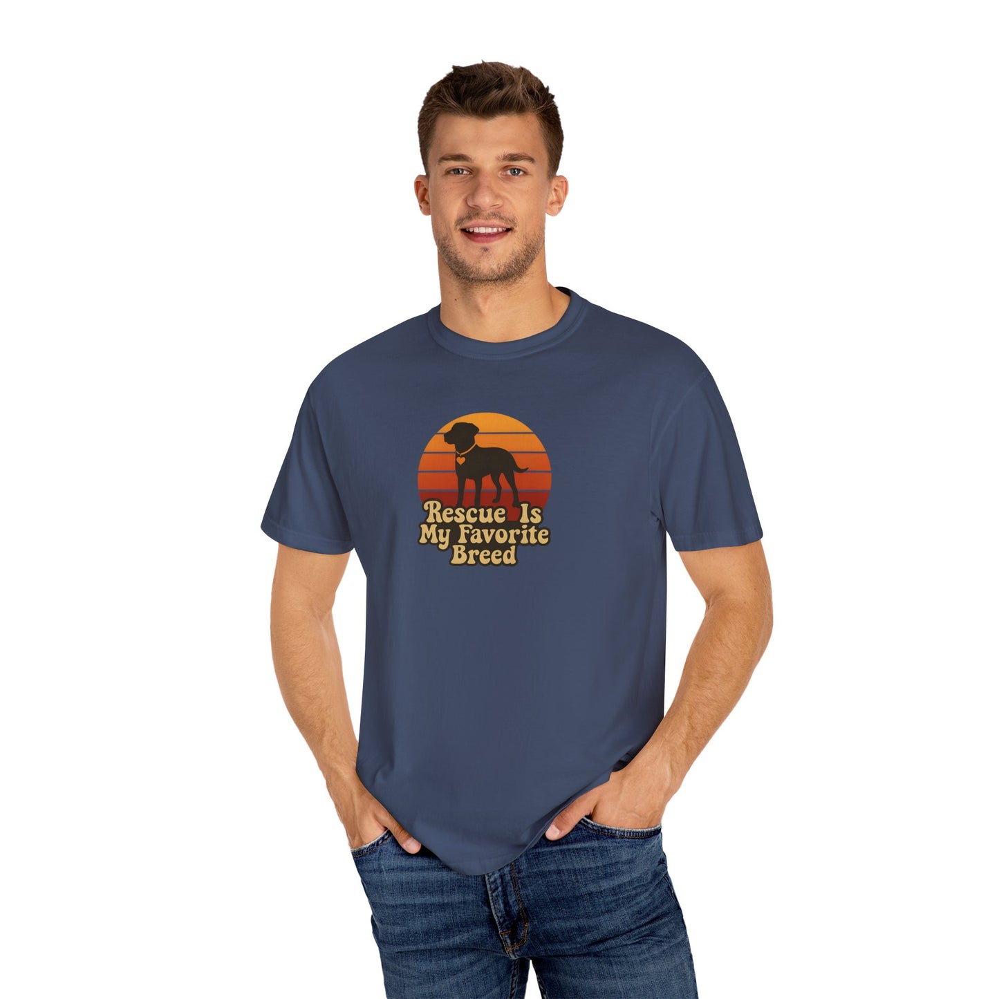 Rescue Dog Lover T-Shirt, Unisex Garment-Dyed Tee, Pet Adoption Shirt, Animal Rescue Apparel, Gift for Dog Owners, Animal Lover Gift