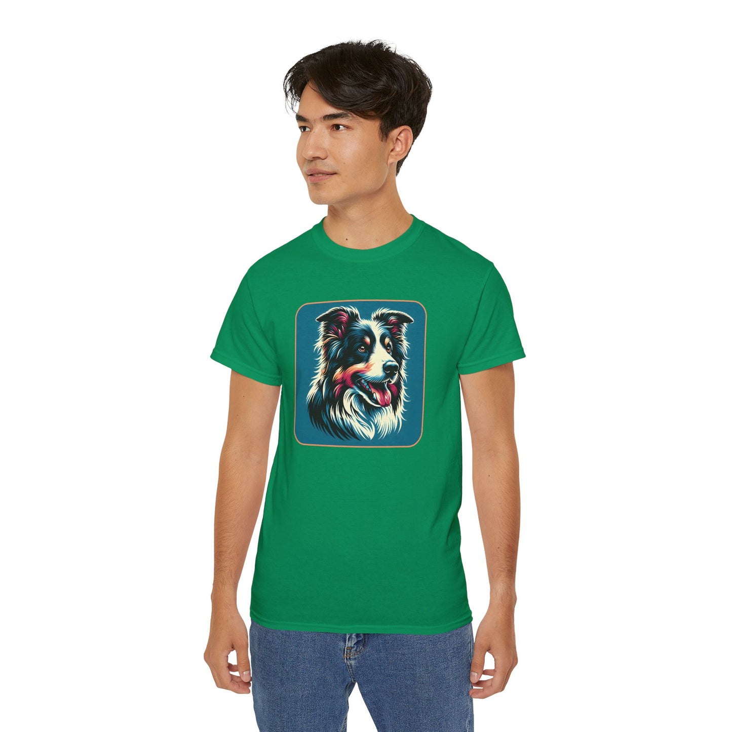 ⚡ Brain & Beauty – Colorful Border Collie Tee - Perfect for Pet Lovers