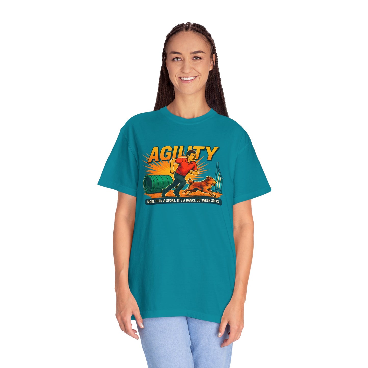Agility Unisex Garment-Dyed T-Shirt - More Than a Sport, It's a Dance Between Souls