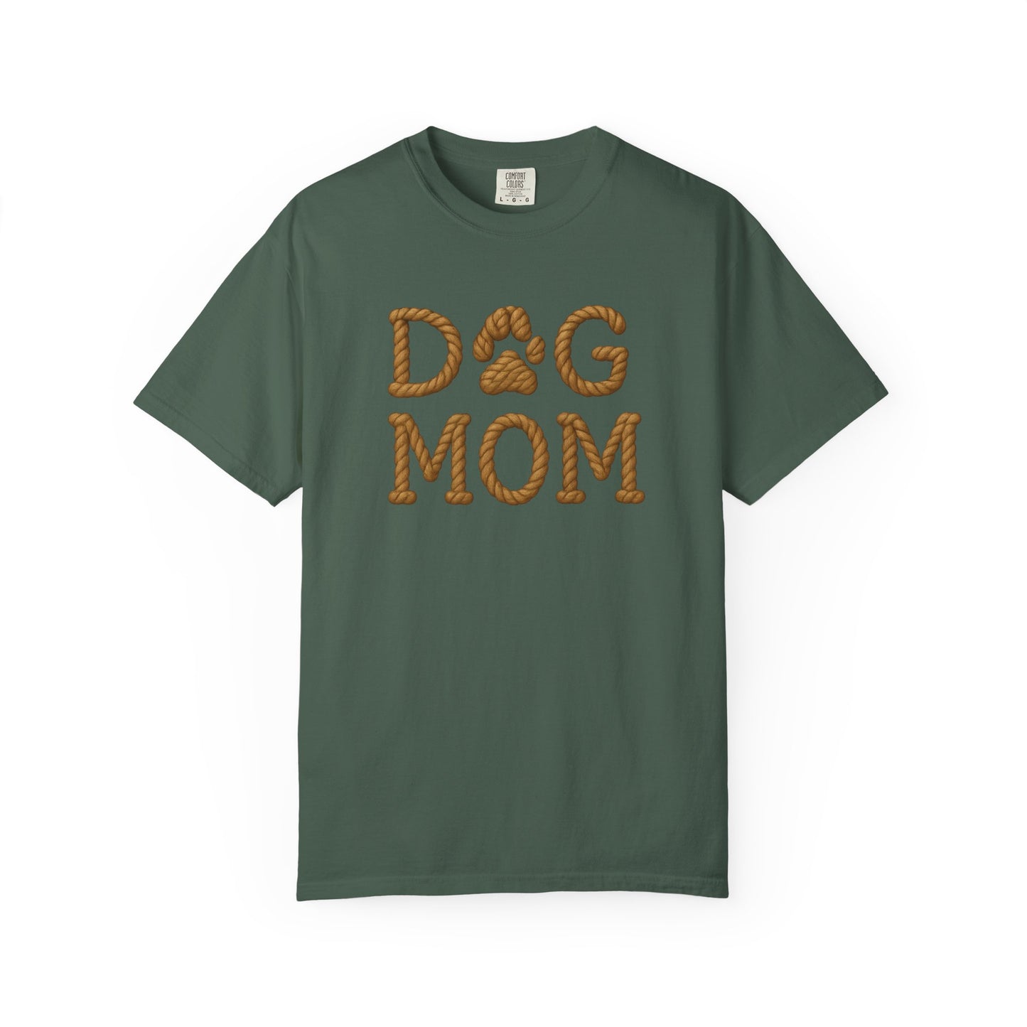 Dog Mom Garment-Dyed T-Shirt, Unisex Pet Lover Tee, Gift for Dog Owners, Casual Wear, Dog Themed Apparel, Animal Lover Clothing