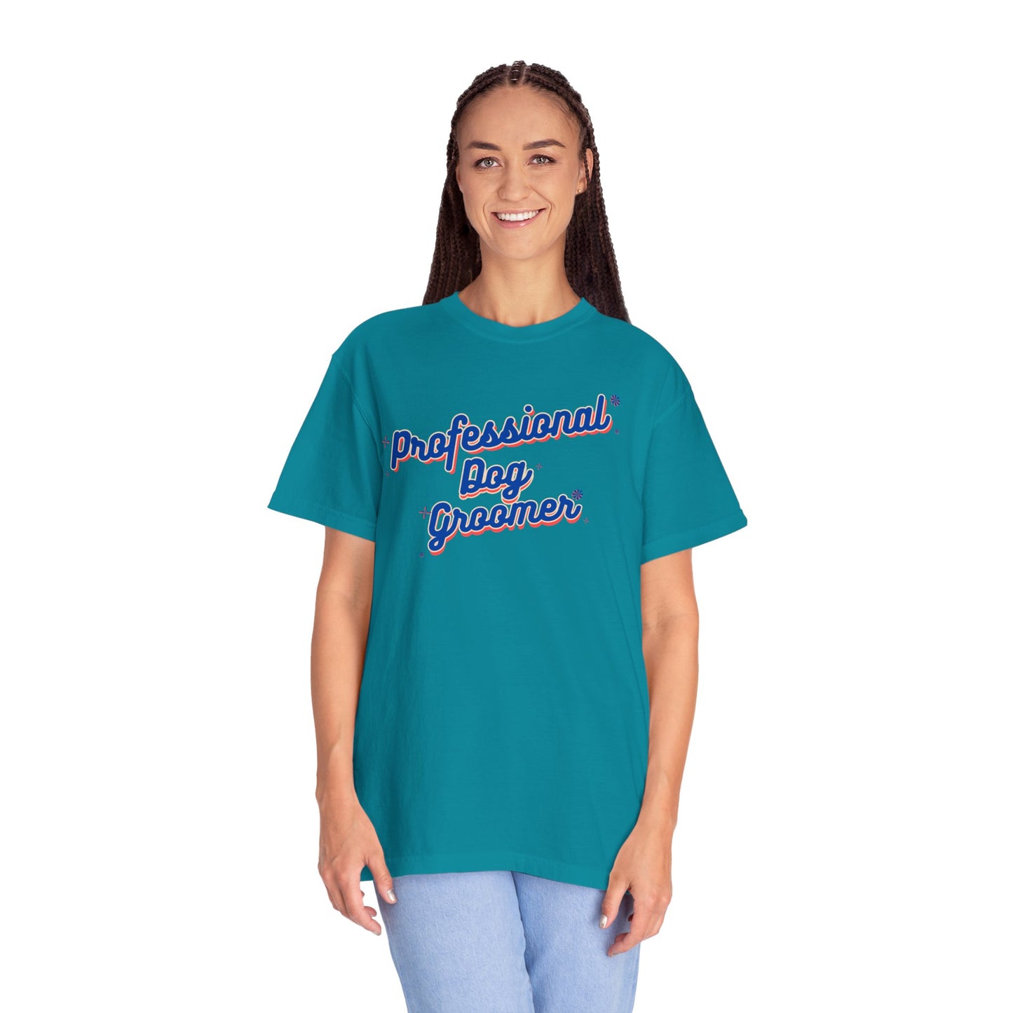 Professional Dog Groomer T-Shirt - Unisex Garment-Dyed Tee for Dog Lovers and Groomers