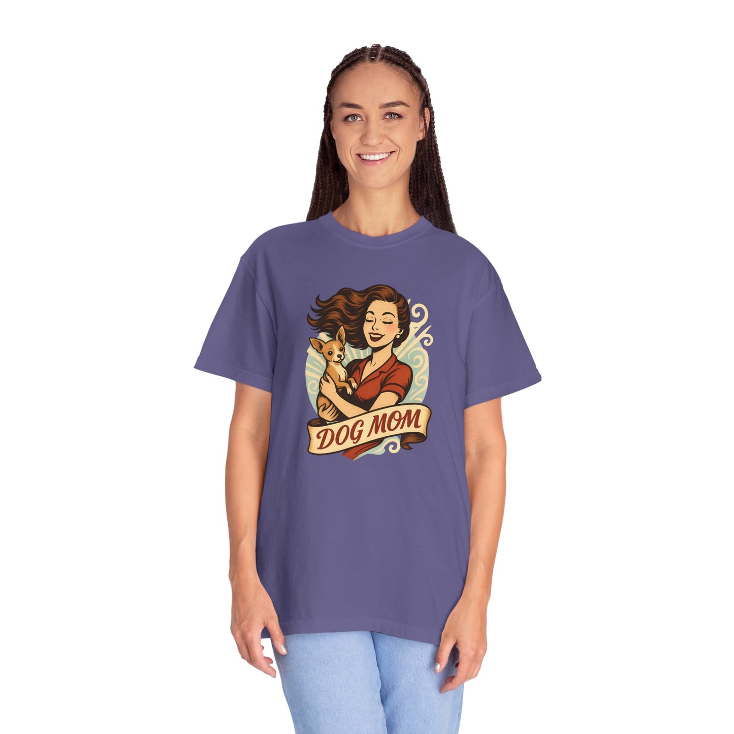 Dog Mom T-Shirt, Unisex Dog Lover Tee, Pet Owner Gift, Cute Dog Theme Apparel, Mother's Day Gift Idea, Casual Dog Mom Outfit