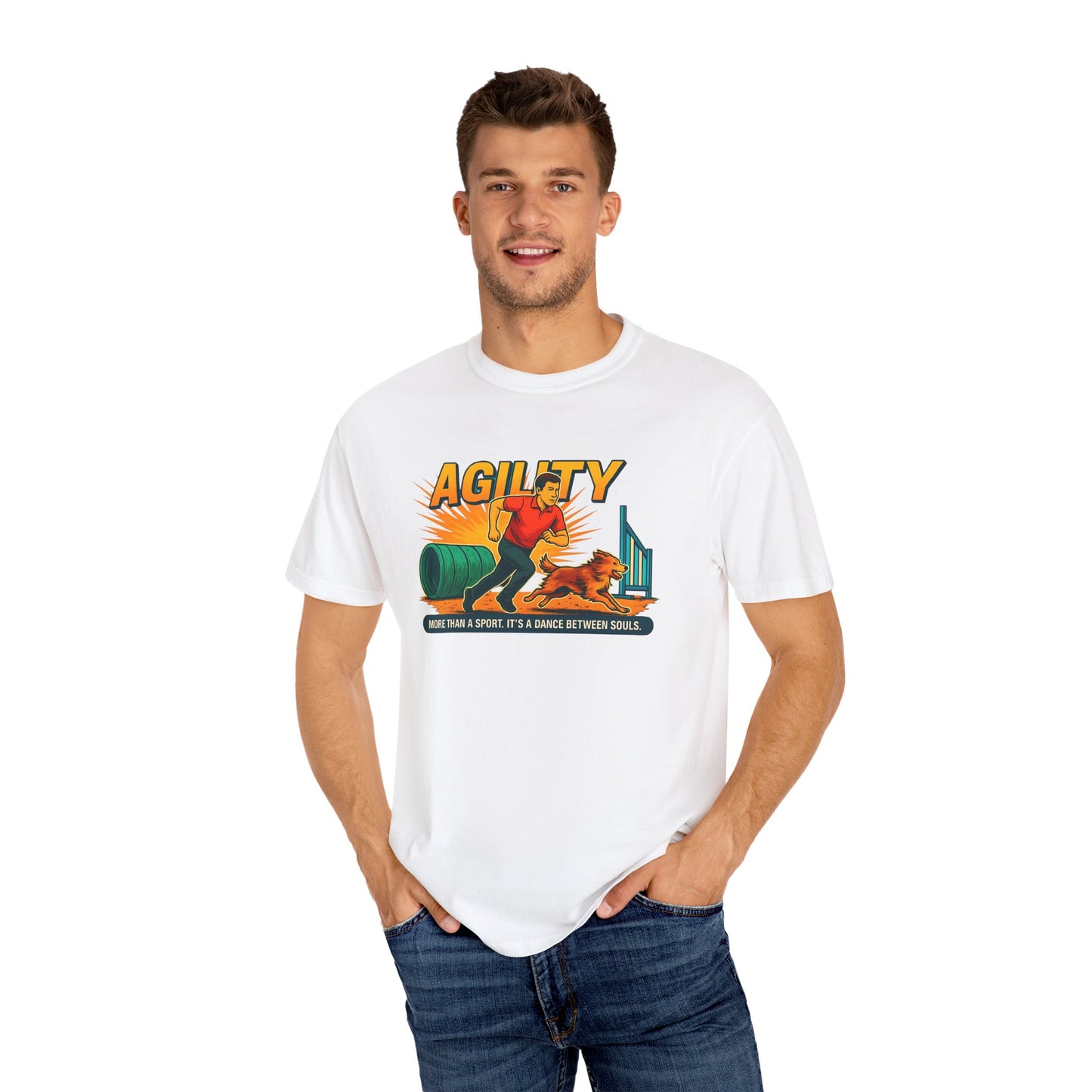Agility Unisex Garment-Dyed T-Shirt - More Than a Sport, It's a Dance Between Souls