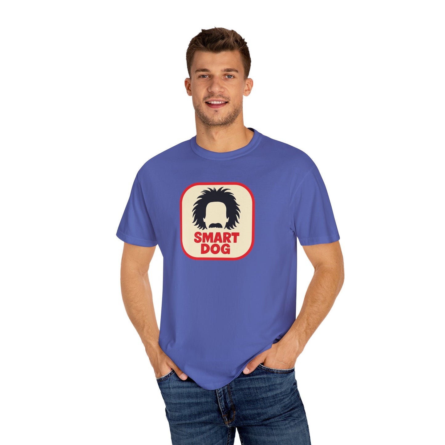 Dog Lover Graphic T-shirt - Smart Dog, Albert Einstein Design