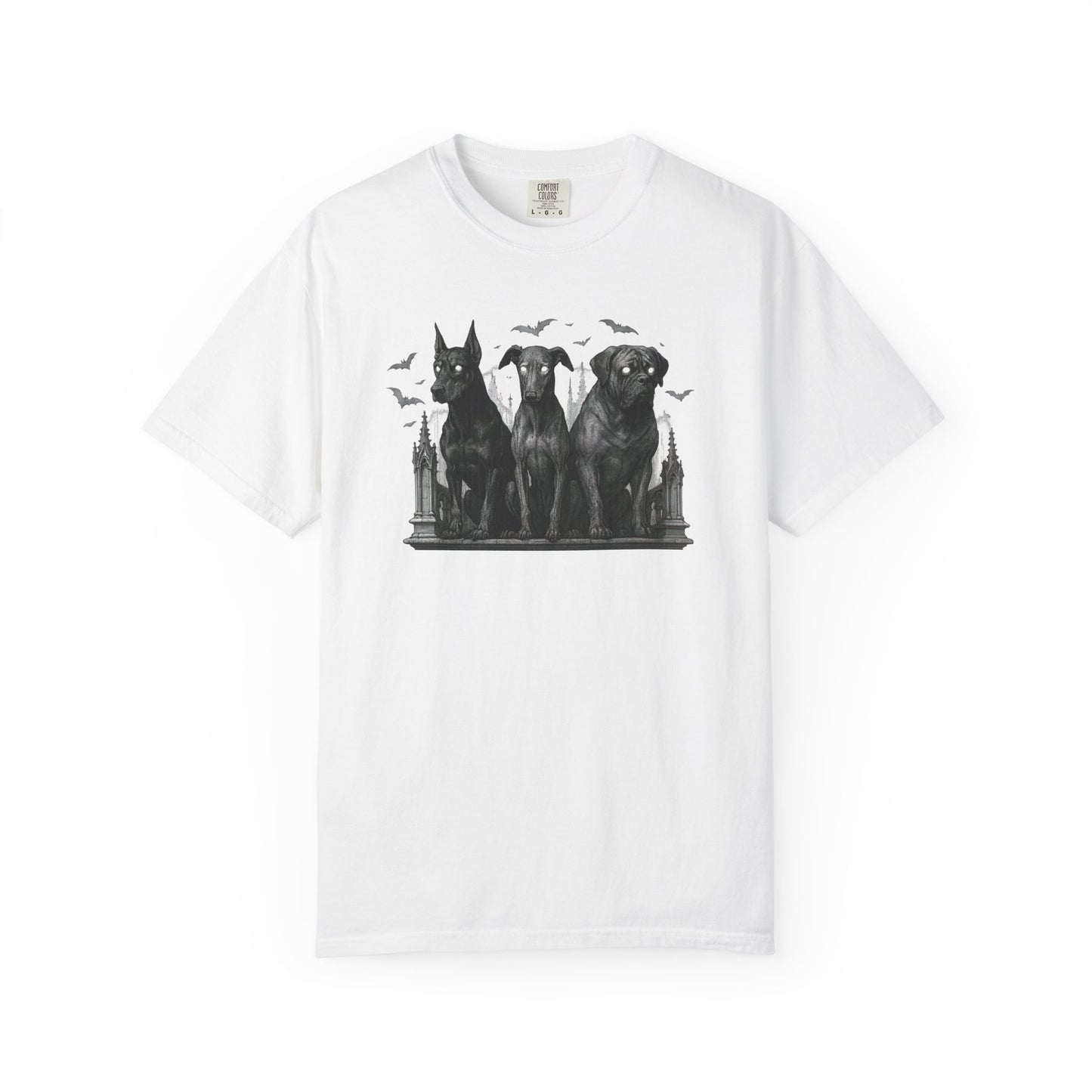 Spooky Doggos Graphic T-Shirt, Perfect for Halloween, Pet Lovers Gift, Casual Wear, Dog Enthusiasts Apparel, Unisex Tee