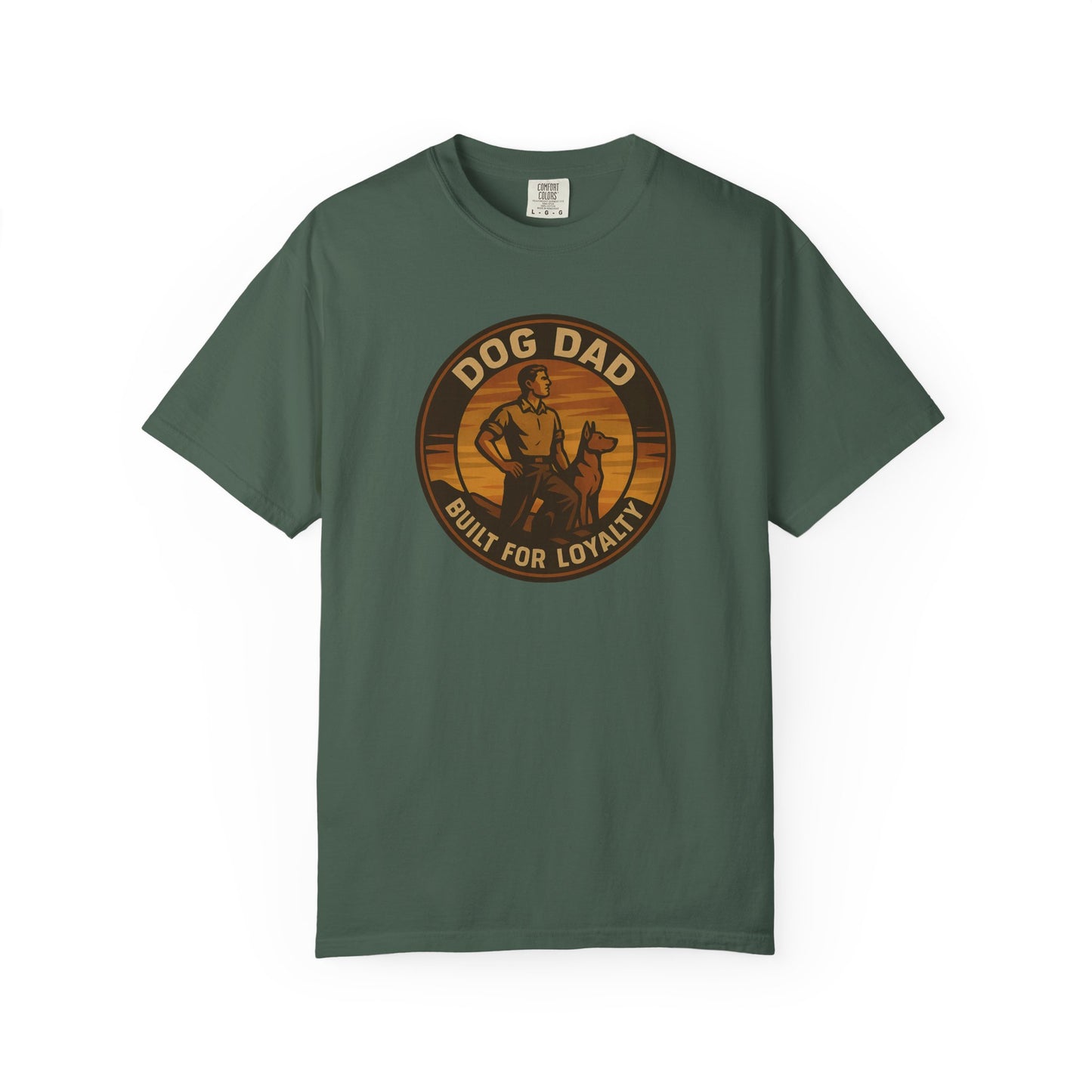 Dog Dad Garment-Dyed T-Shirt, Perfect for Pet Lovers, Gifts for Father's Day, Casual Wear, Outdoor Activities