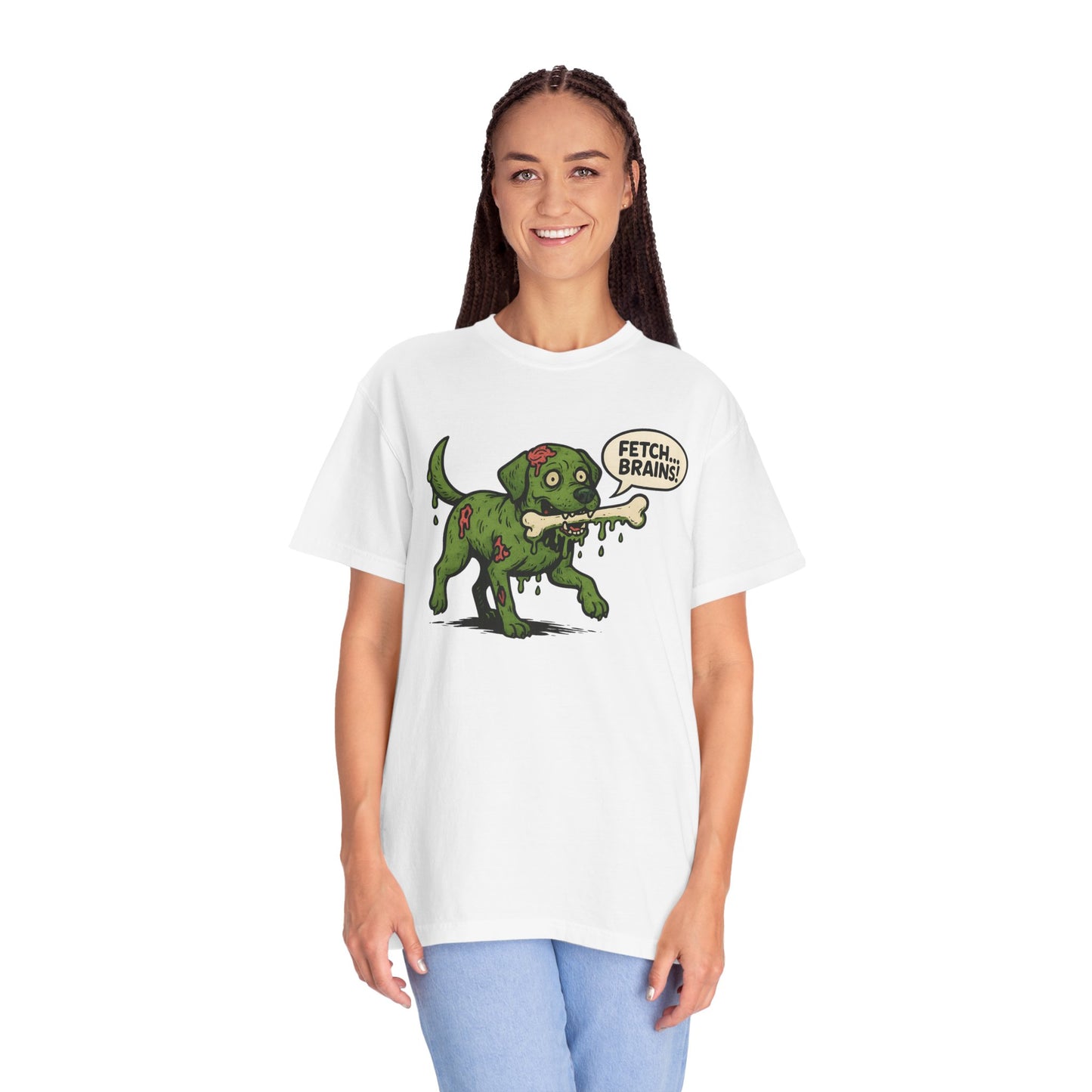 Zombie Dog Fetch T-Shirt, Funny Pet Lover Tee, Graphic Tee for Halloween, Unique Gift, Dog Owner Shirt
