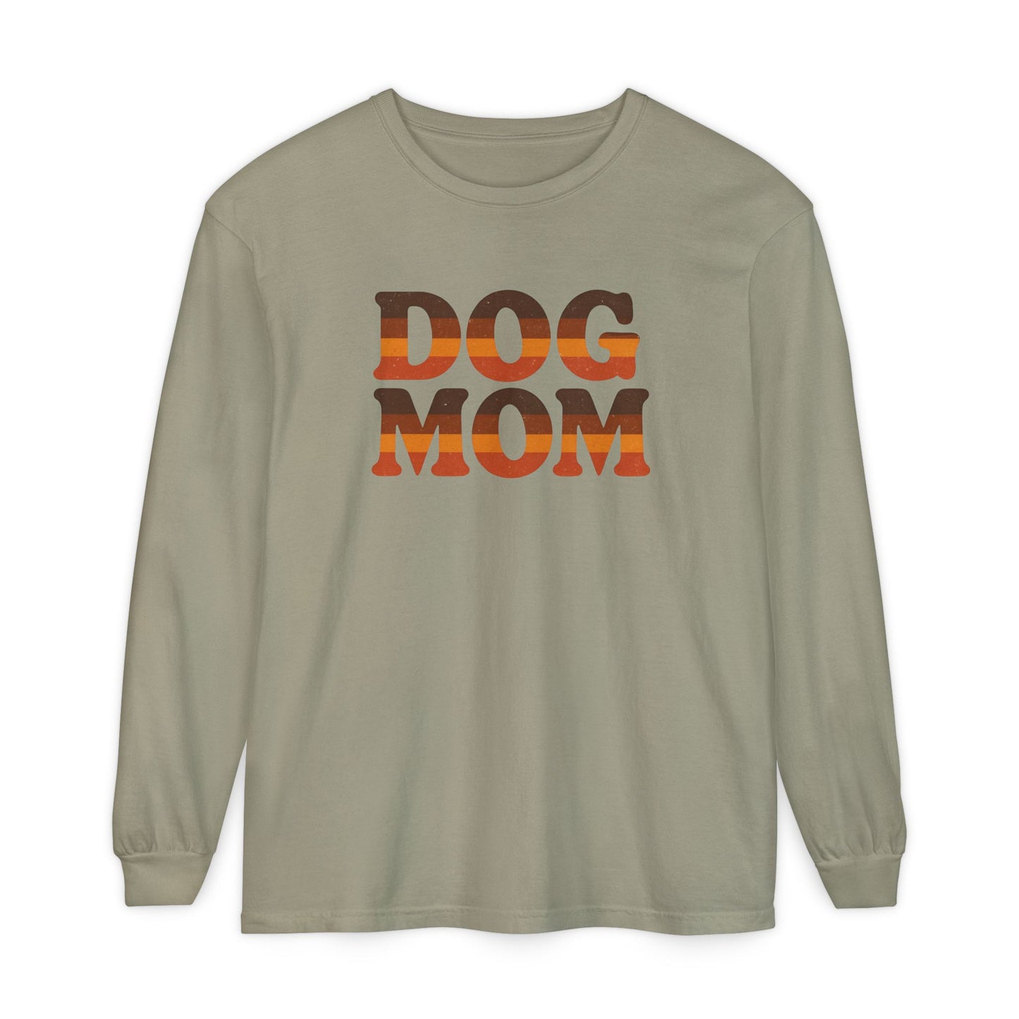 Dog Mom Long Sleeve Tee, Perfect Gift for Dog Lovers, Casual Wear, Pet-Themed Apparel, Great for Birthdays or Holidays