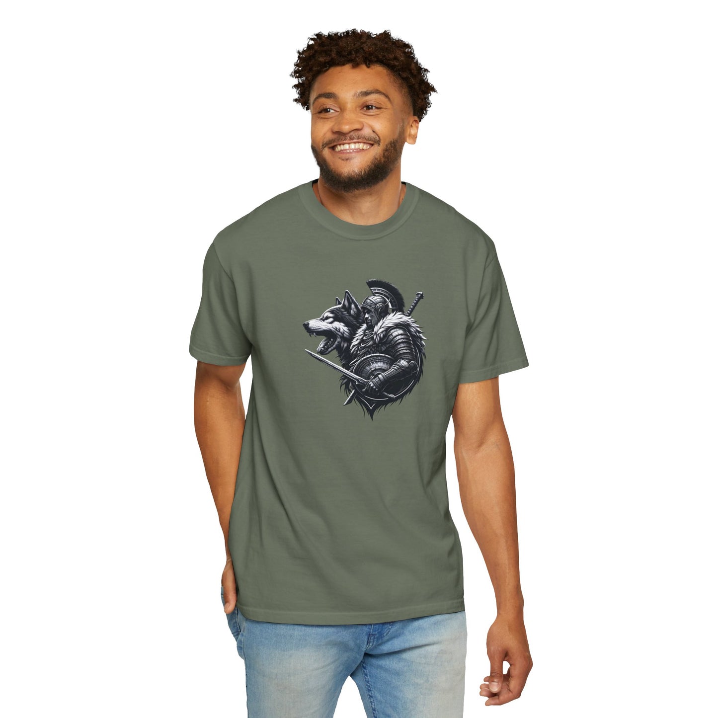 Wolf Warrior Unisex Garment-Dyed T-shirt - Perfect for Nature Lovers and Adventure Seekers