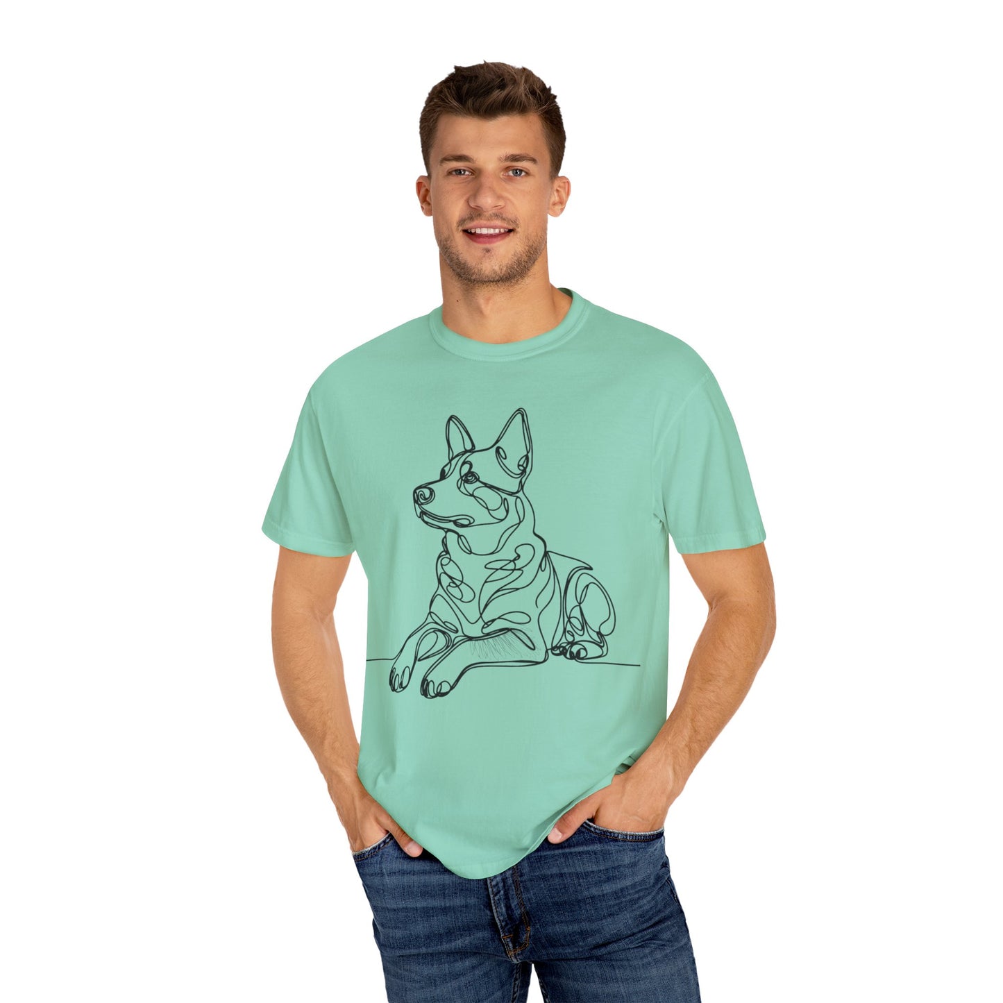 🖤 True Grit – Blue Heeler Line Art Tee - Perfect Gift for Dog Lovers
