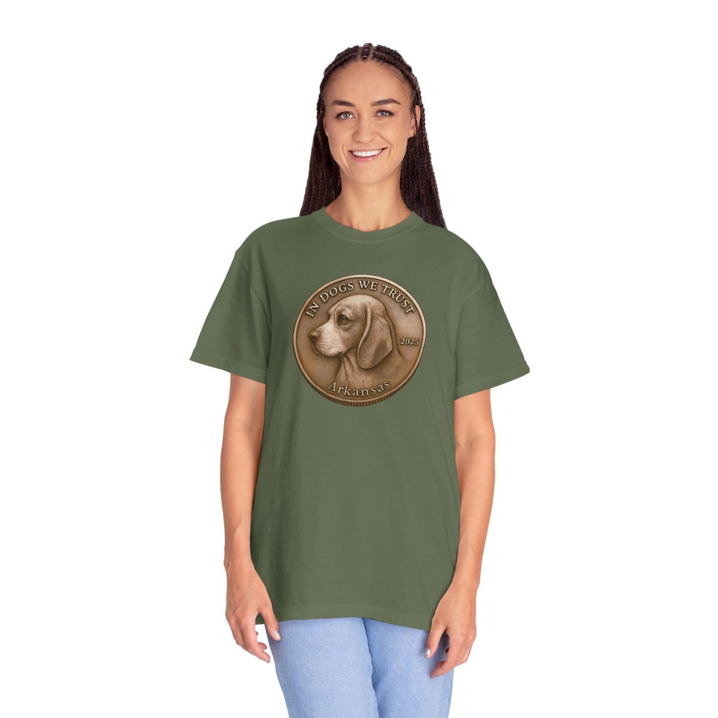 Arkansas State Coin T-Shirt Collection - Proud Dog Breed Illustrations