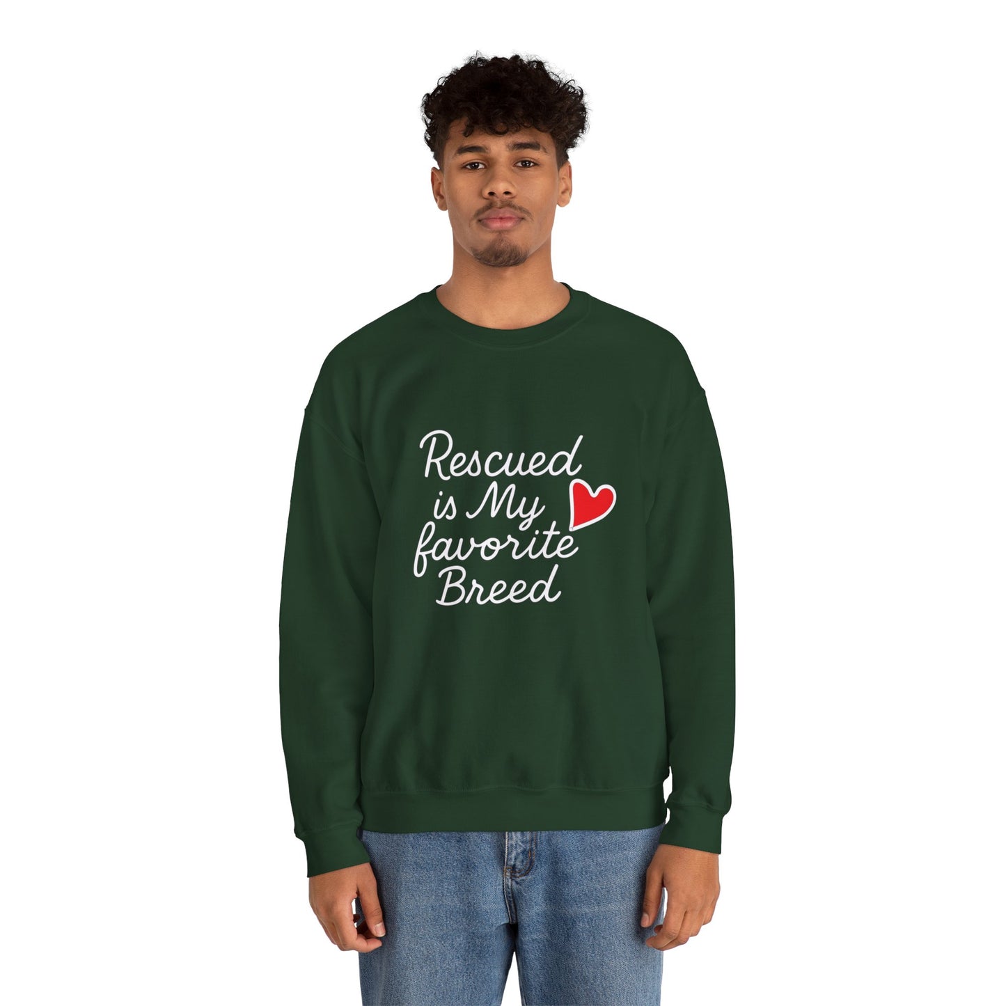 ❤️ Rescued Is My Favorite Breed – Cozy Statement Sweatshirt