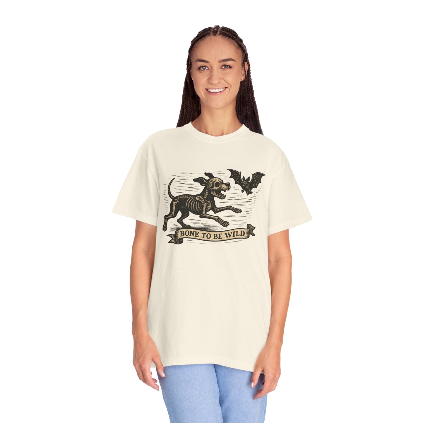Bone To Be Wild Dog T-Shirt, Unisex Pet Lover Shirt, Halloween Tee, Funny Dog Apparel, Gift for Animal Lovers
