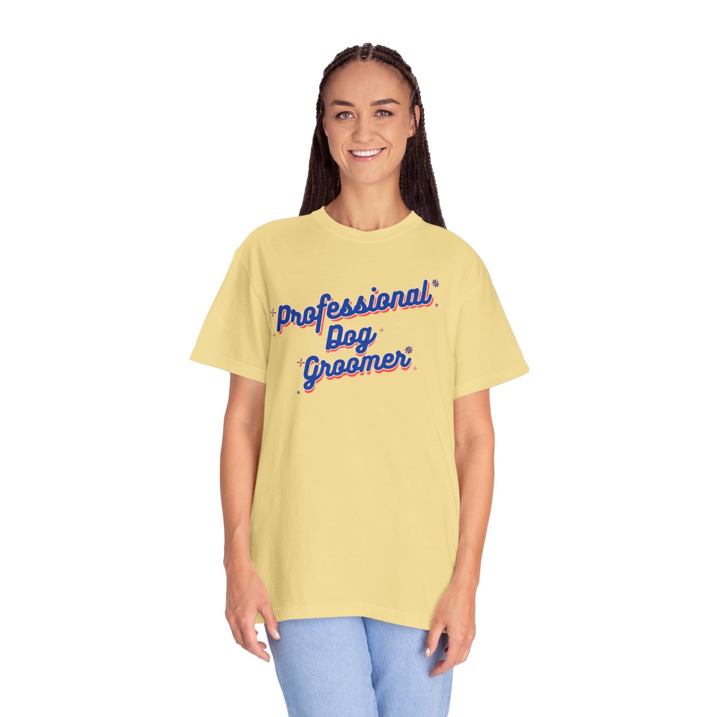 Professional Dog Groomer T-Shirt - Unisex Garment-Dyed Tee for Dog Lovers and Groomers