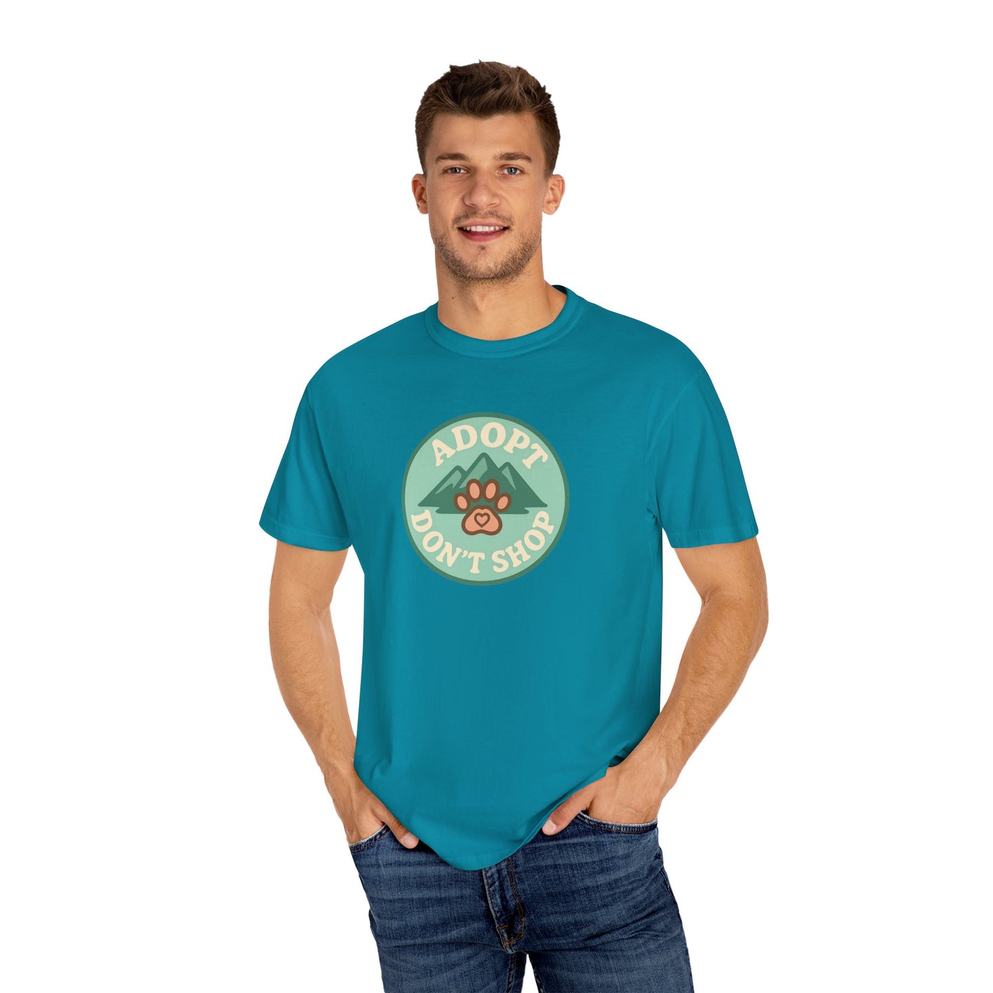 Adopt Don't Shop T-shirt, Unisex Tee, Animal Lover Gift, Pet Adoption Awareness, Casual Wear, Eco-Friendly Fashion, Dog Mom Shirt