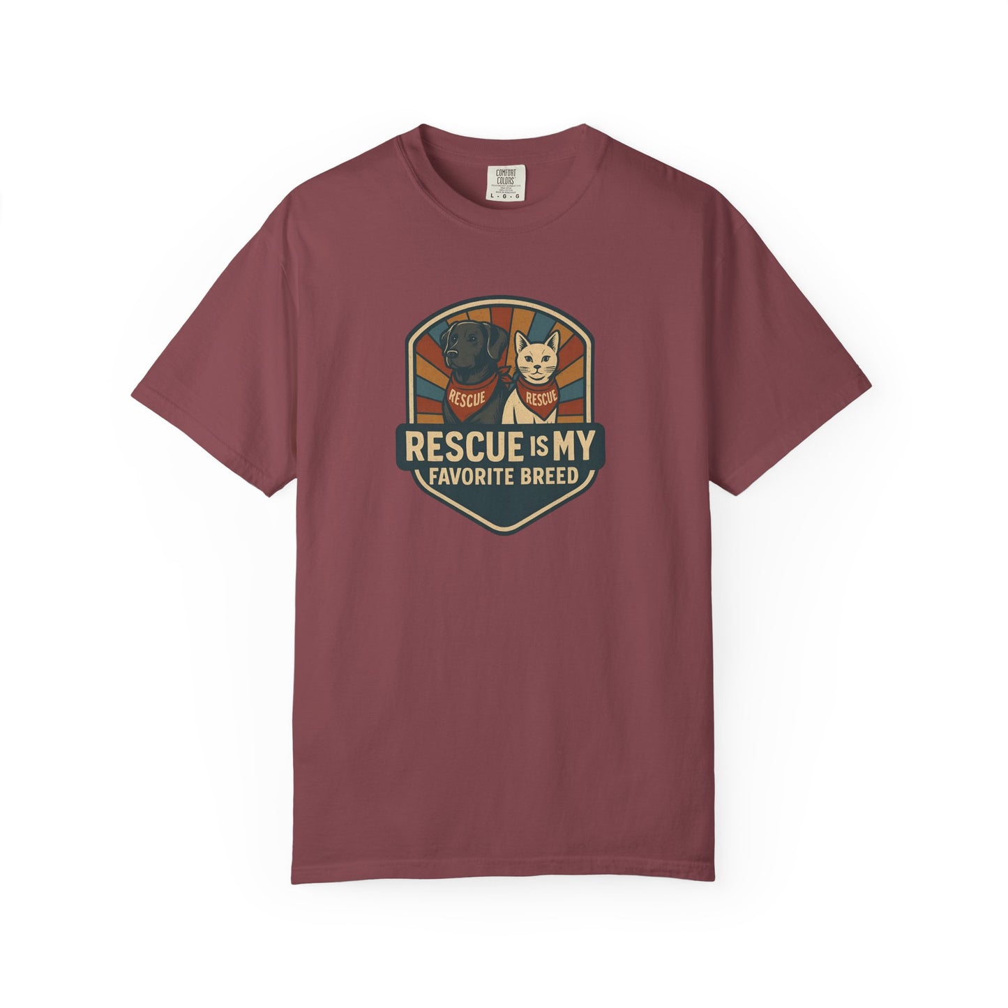 Rescue is My Favorite Breed T-Shirt, Unisex Animal Lover Tee, Pet Adoption Gift, Casual Wear, Dog Lover Shirt, Gift for Him/Her