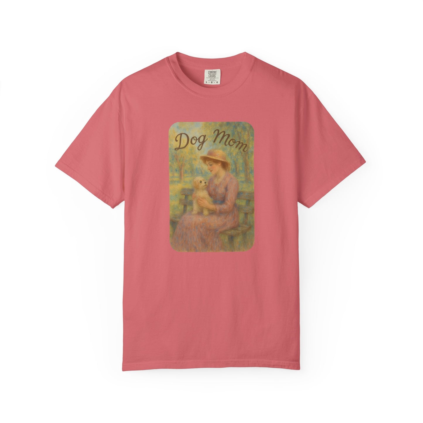 Dog Mom Garment-Dyed T-Shirt - Perfect Gift for Pet Lovers, Casual Wear, Dog Owners, Mother's Day, Dog-Themed Apparel