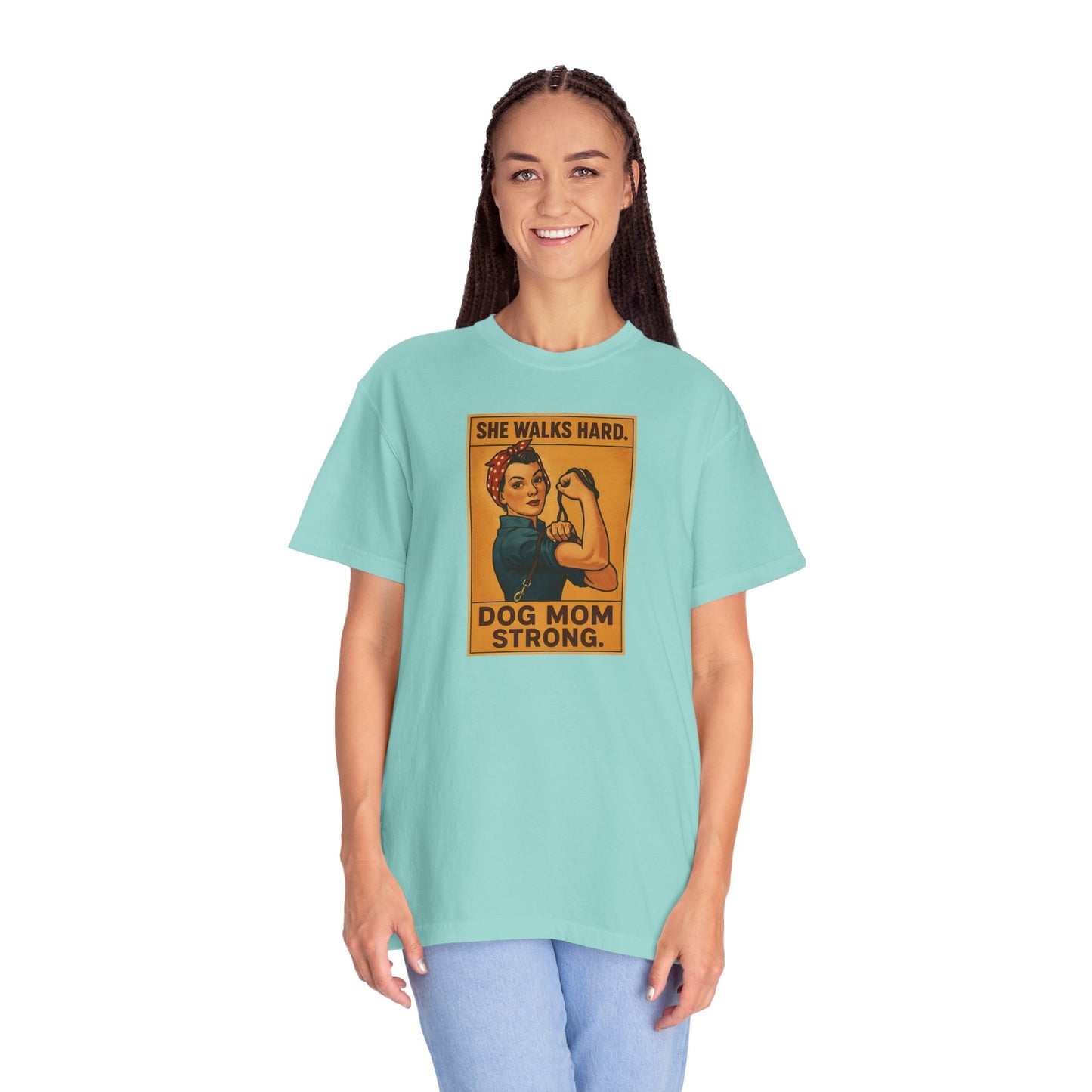Dog Mom Strong T-Shirt, Gift for Dog Lovers, Cute Pet Owner Apparel, Makes A Great Dog Mom Gift, Unique Dog Mom Shirt