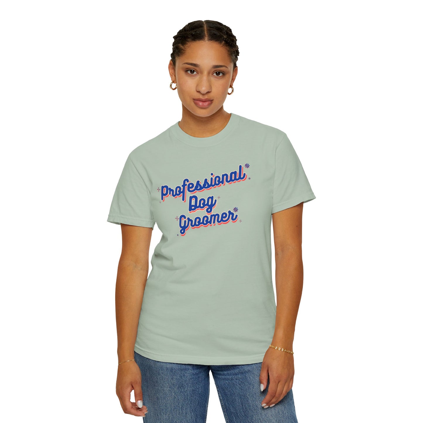 Professional Dog Groomer T-Shirt - Unisex Garment-Dyed Tee for Dog Lovers and Groomers