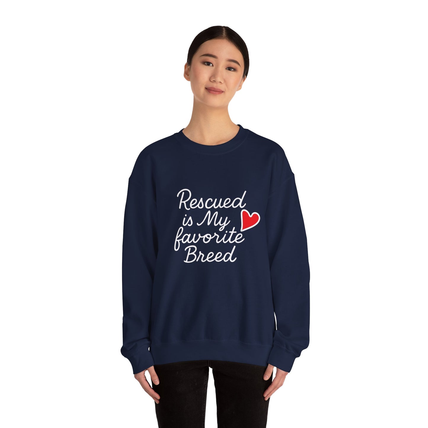 ❤️ Rescued Is My Favorite Breed – Cozy Statement Sweatshirt
