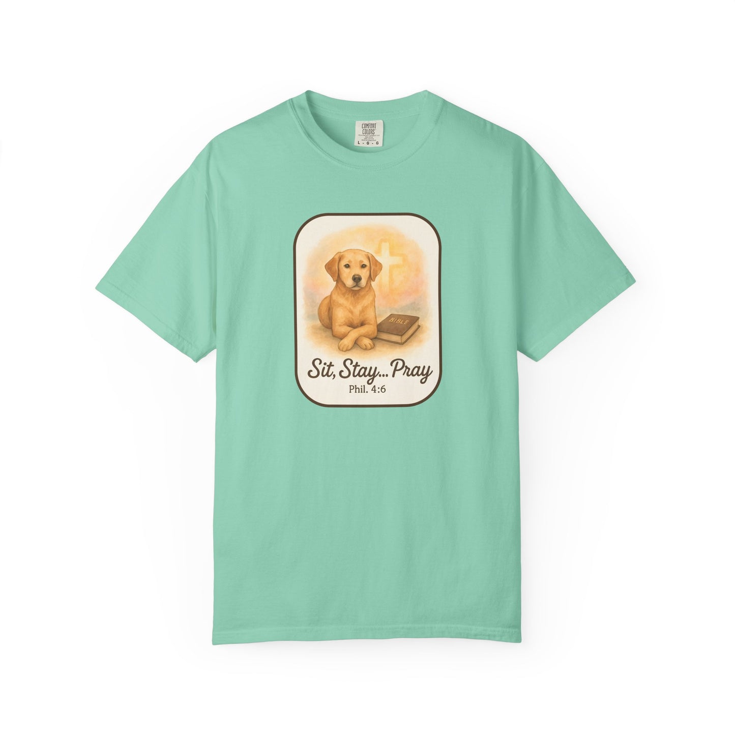 Faith-Inspired Dog Lovers T-Shirt, Unisex Tee, Gift for Pet Owners, Friendship Apparel, Casual Church Wear, Stay Pray Dog Design