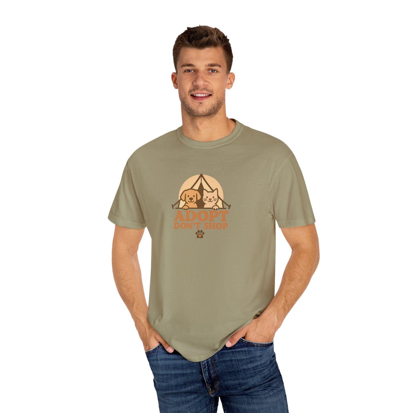 Adopt Don't Shop T-Shirt, Eco-Friendly Tee, Animal Rescue Shirt, Casual Wear, Gift for Pet Lovers, Perfect for Adoption Events