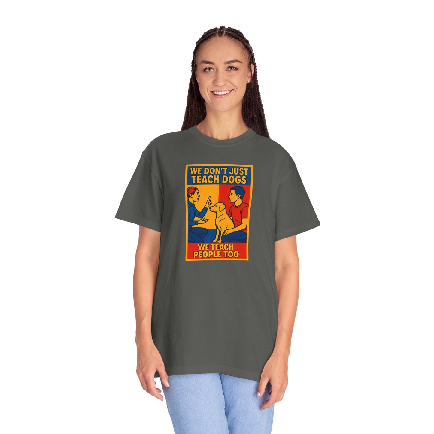 Teach Love Unisex T-shirt | Dog Training Humor Tee, Pet Lover Gift, Casual Wear, Funny Animal Shirt, Teacher Appreciation