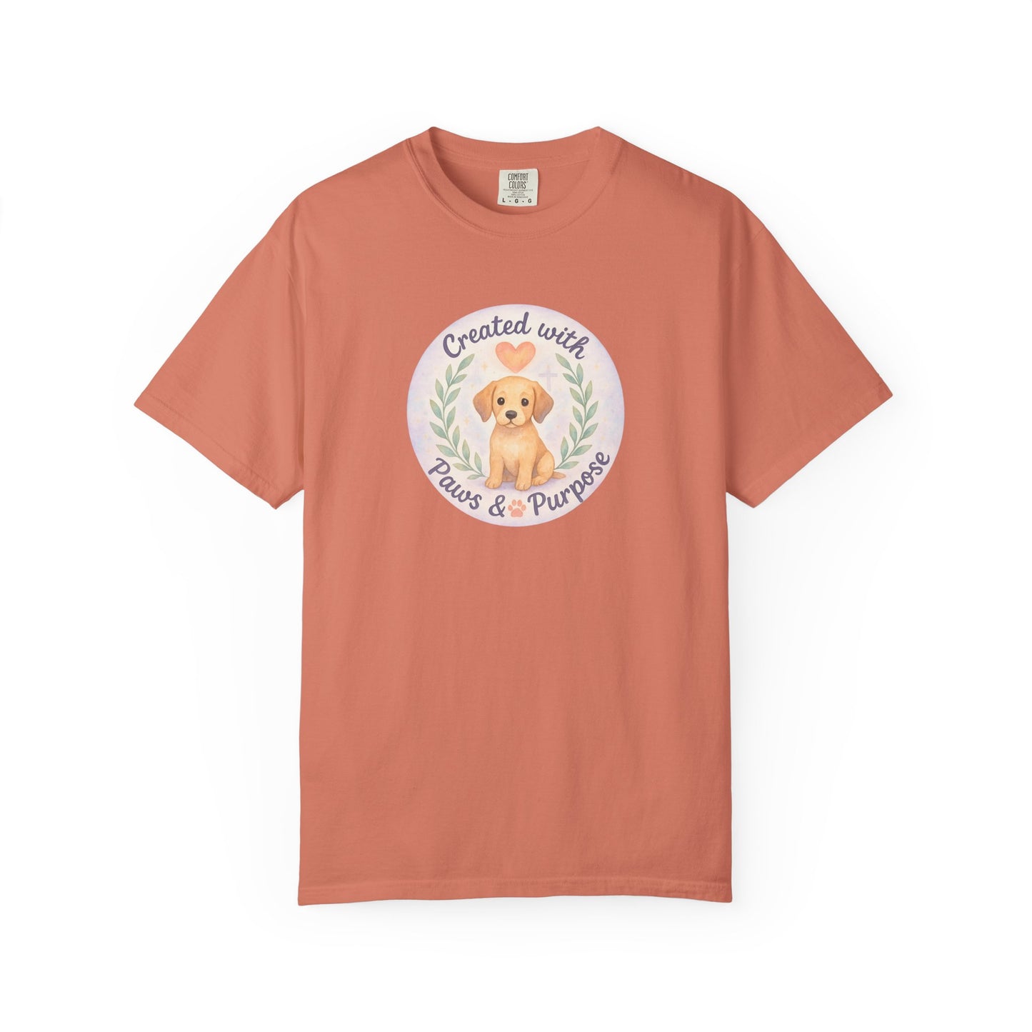 Created with Paws & Purpose T-Shirt, Pet Lover Gift, Dog Lover Apparel, Animal Rescue Support, Unique Gifts for Dog Owners