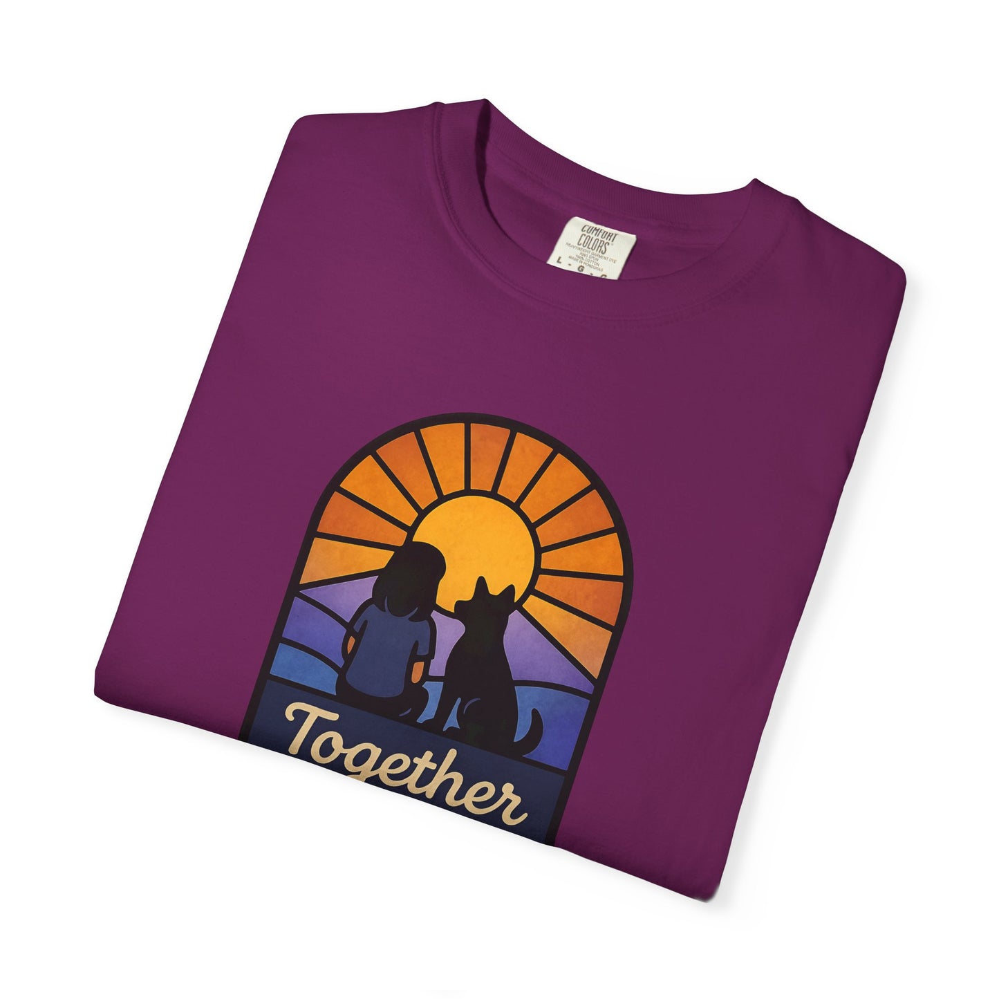 Together Sunset Graphic T-Shirt, Unisex Tee for Families, Casual Wear, Gift for Nature Lovers, Summer Vibe Apparel, Retro Style Shirt