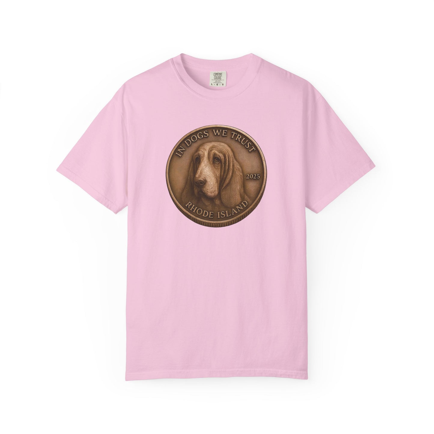 Rhode Island State Coin T-Shirt Collection - Proud Dog Breed Illustrations