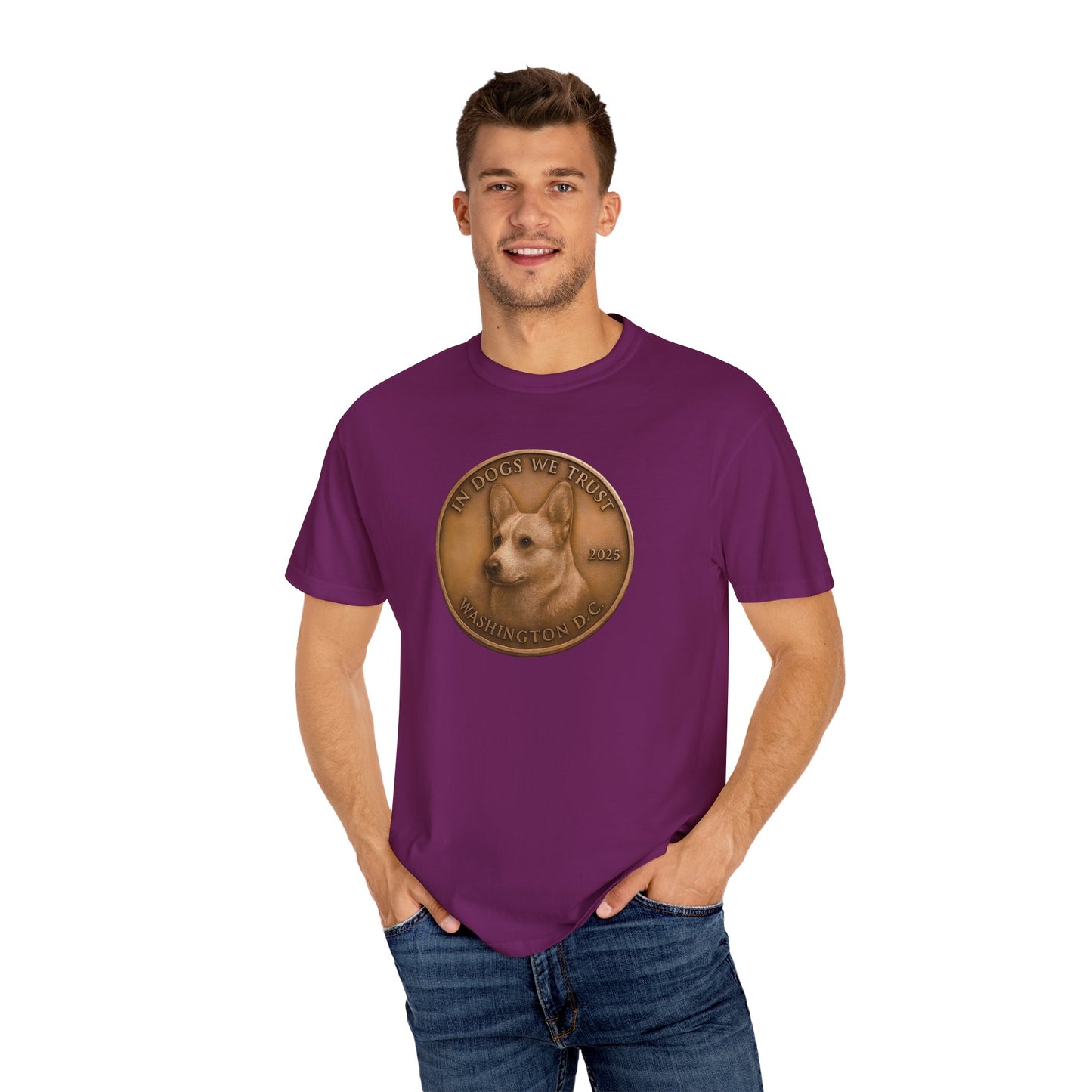 Washington DC State Coin T-Shirt Collection - Proud Dog Breed Illustrations