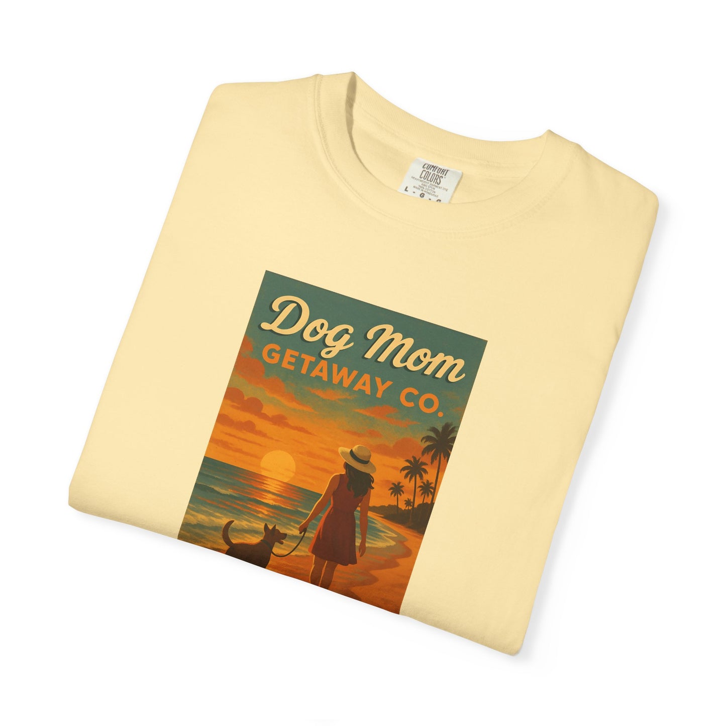 Dog Mom Sunset Tee, Unisex T-Shirt, Dog Lover Gift, Summer Vacation Shirt, Pet Parent Apparel, Casual Everyday Wear