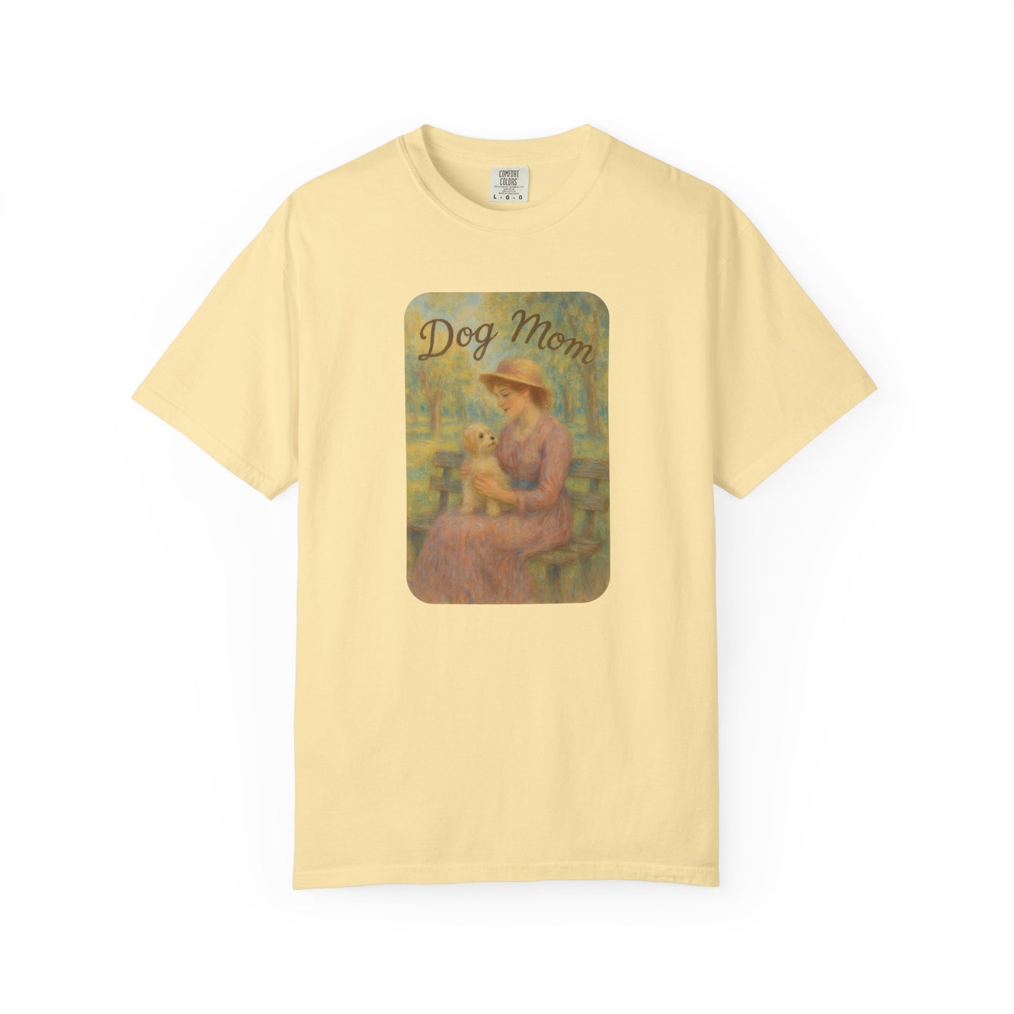 Dog Mom Garment-Dyed T-Shirt - Perfect Gift for Pet Lovers, Casual Wear, Dog Owners, Mother's Day, Dog-Themed Apparel