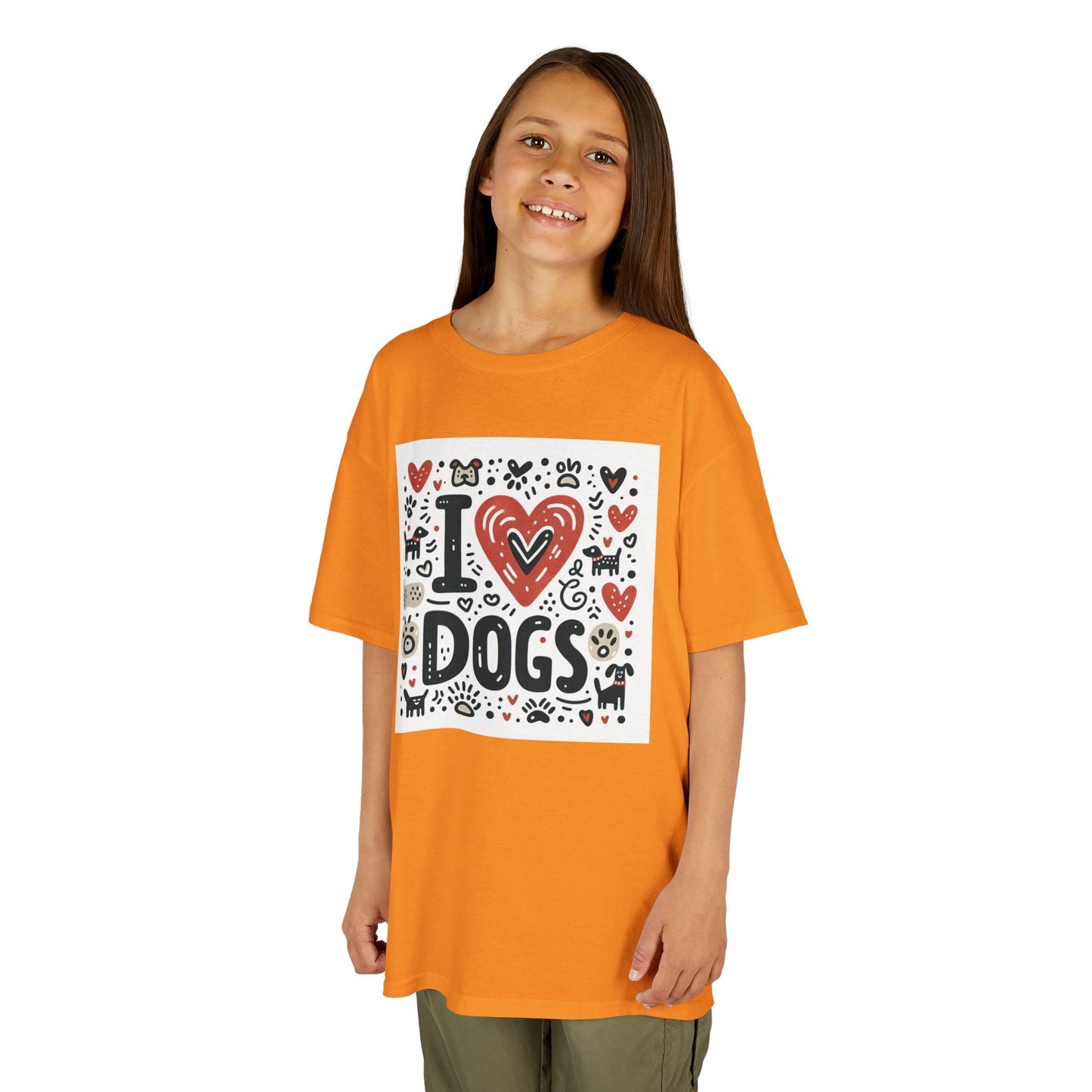 Kids Tee - Kids Love Dogs Design