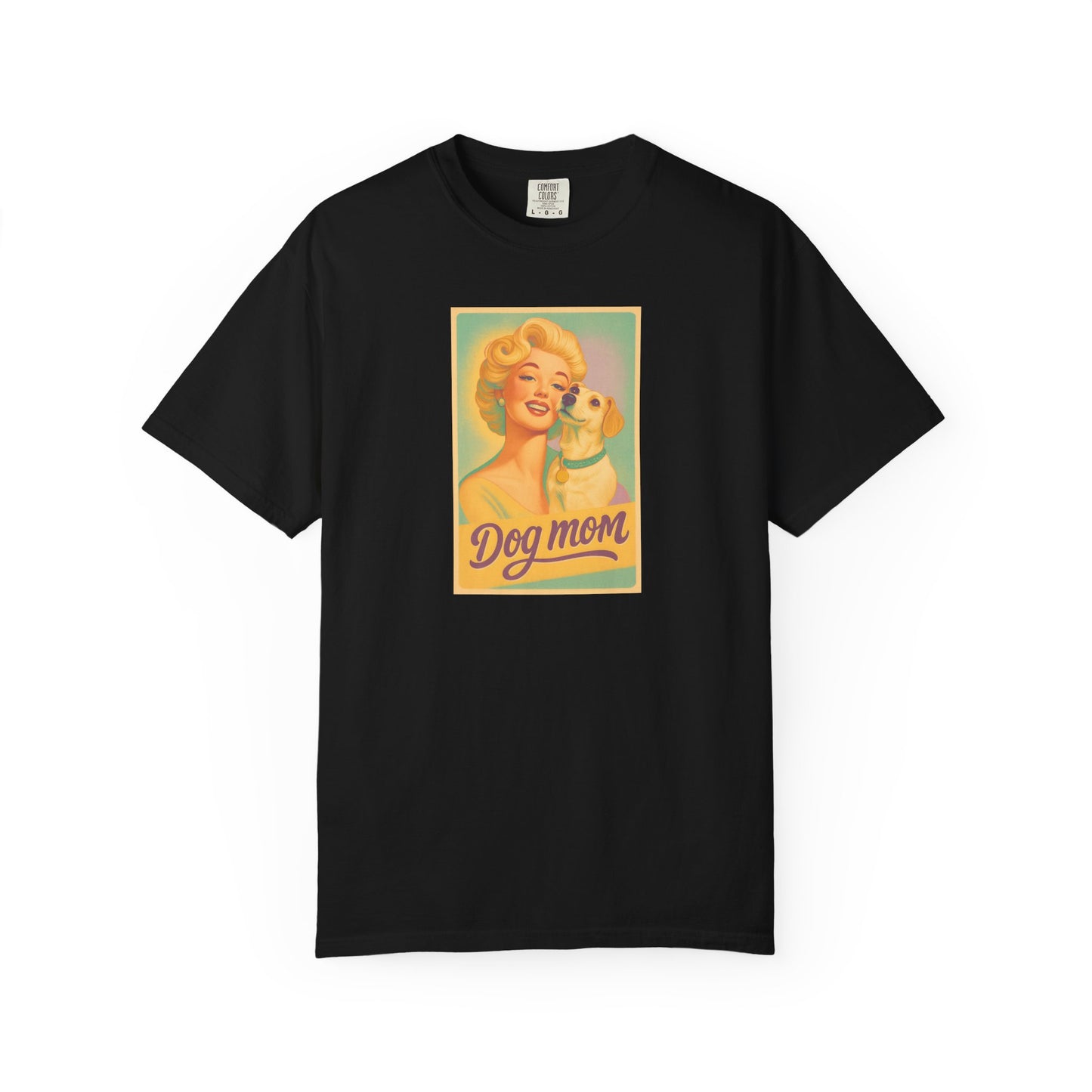 Vintage Dog Mom T-shirt - Unisex Garment-Dyed Tee for Dog Lovers